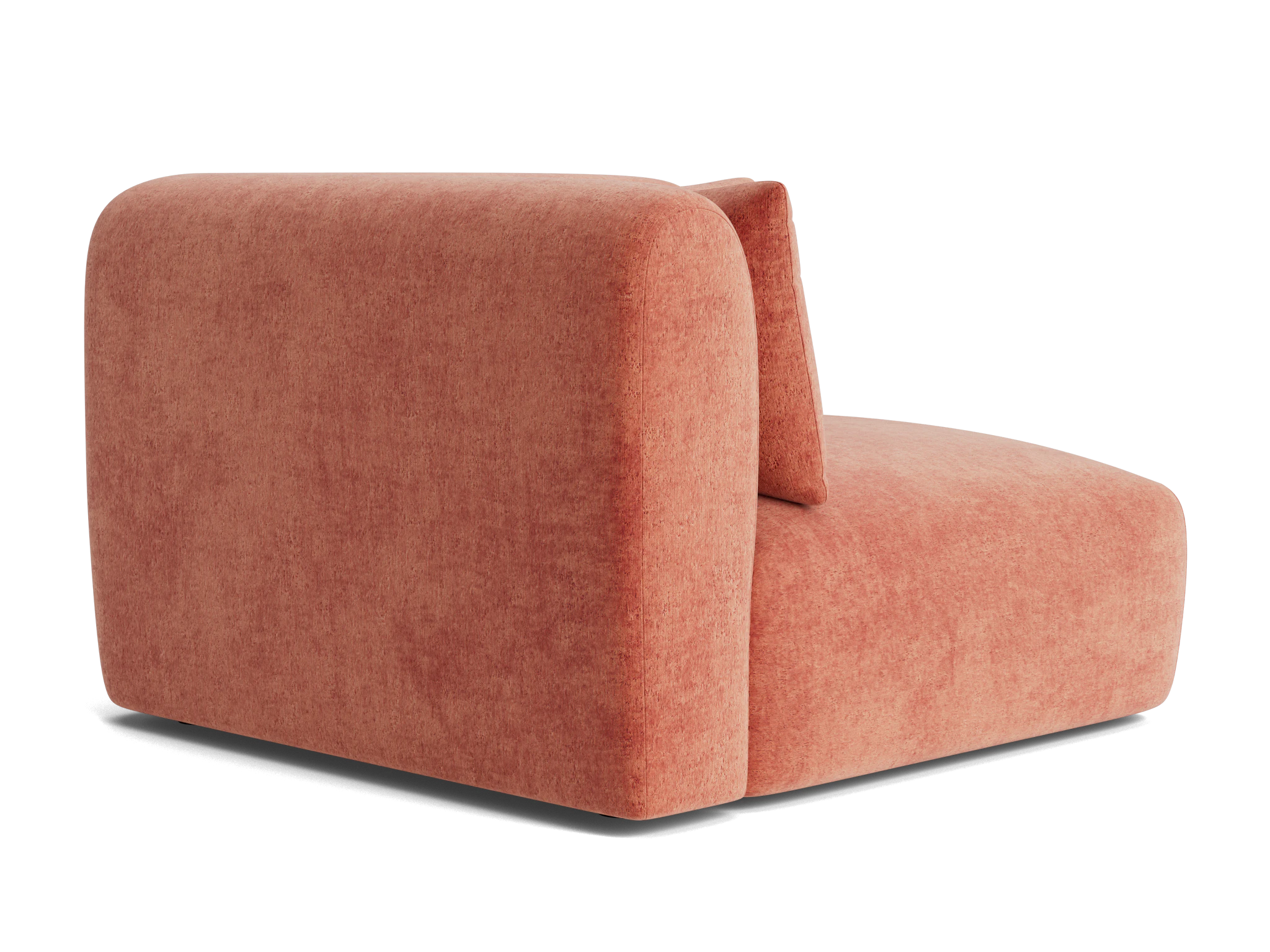 carin corner chair plush terra rose