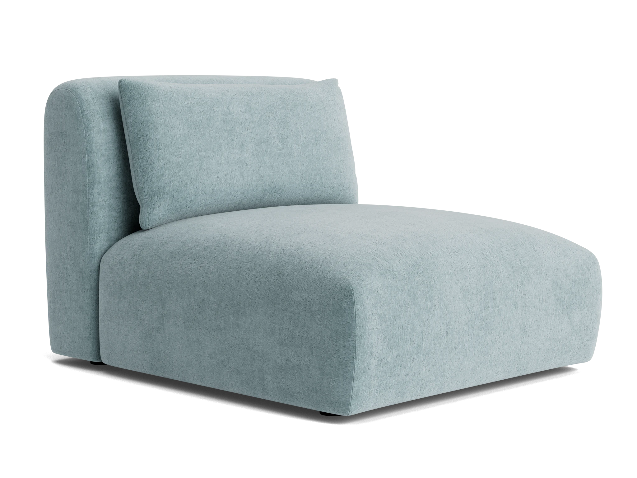 carin armless chair plush mist