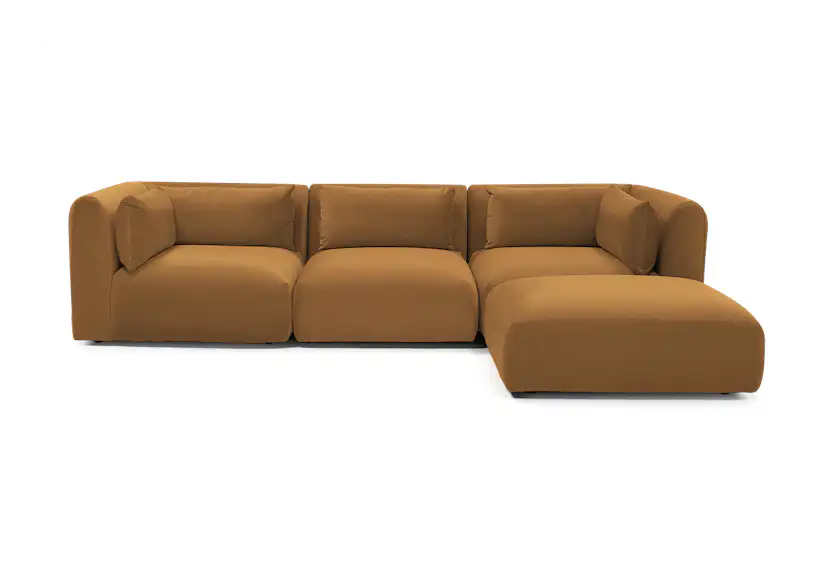 carin modular sectional washed california biscuit
