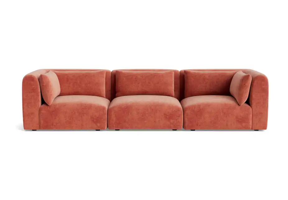 carin modular sofa plush terra rose