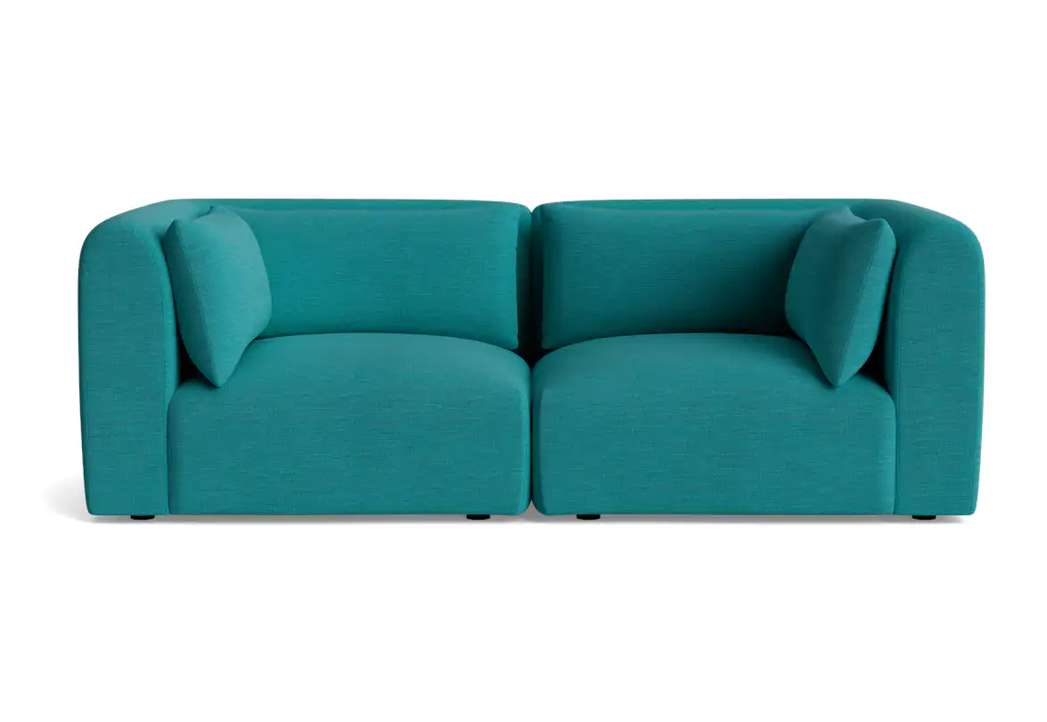 carin modular loveseat lucky turquoise