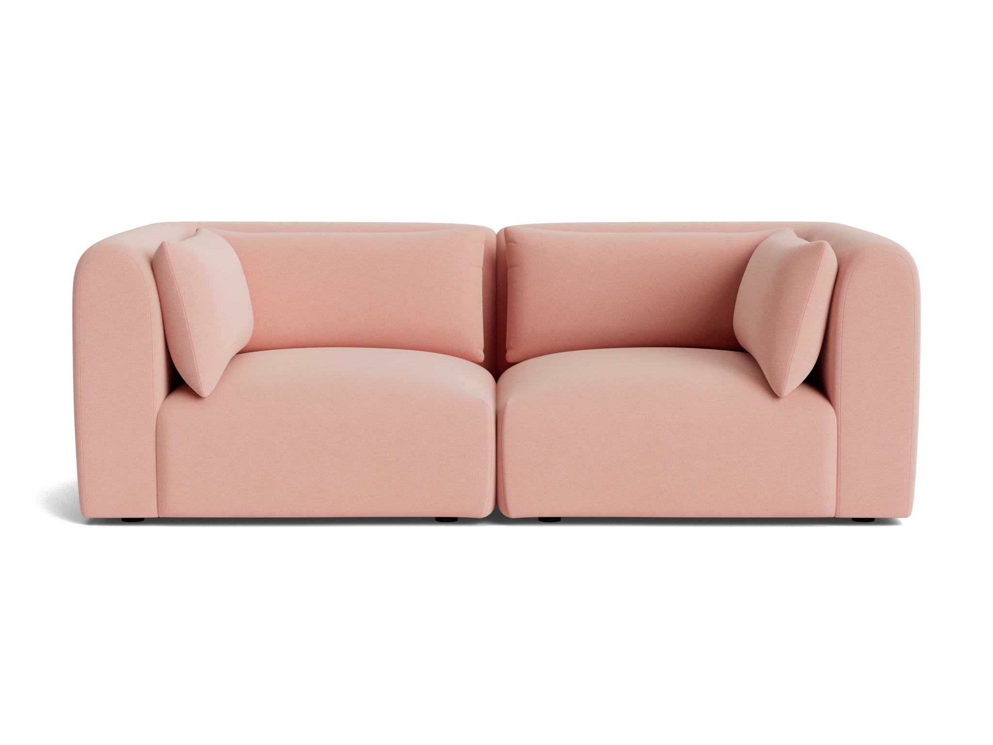 carin modular loveseat royale blush
