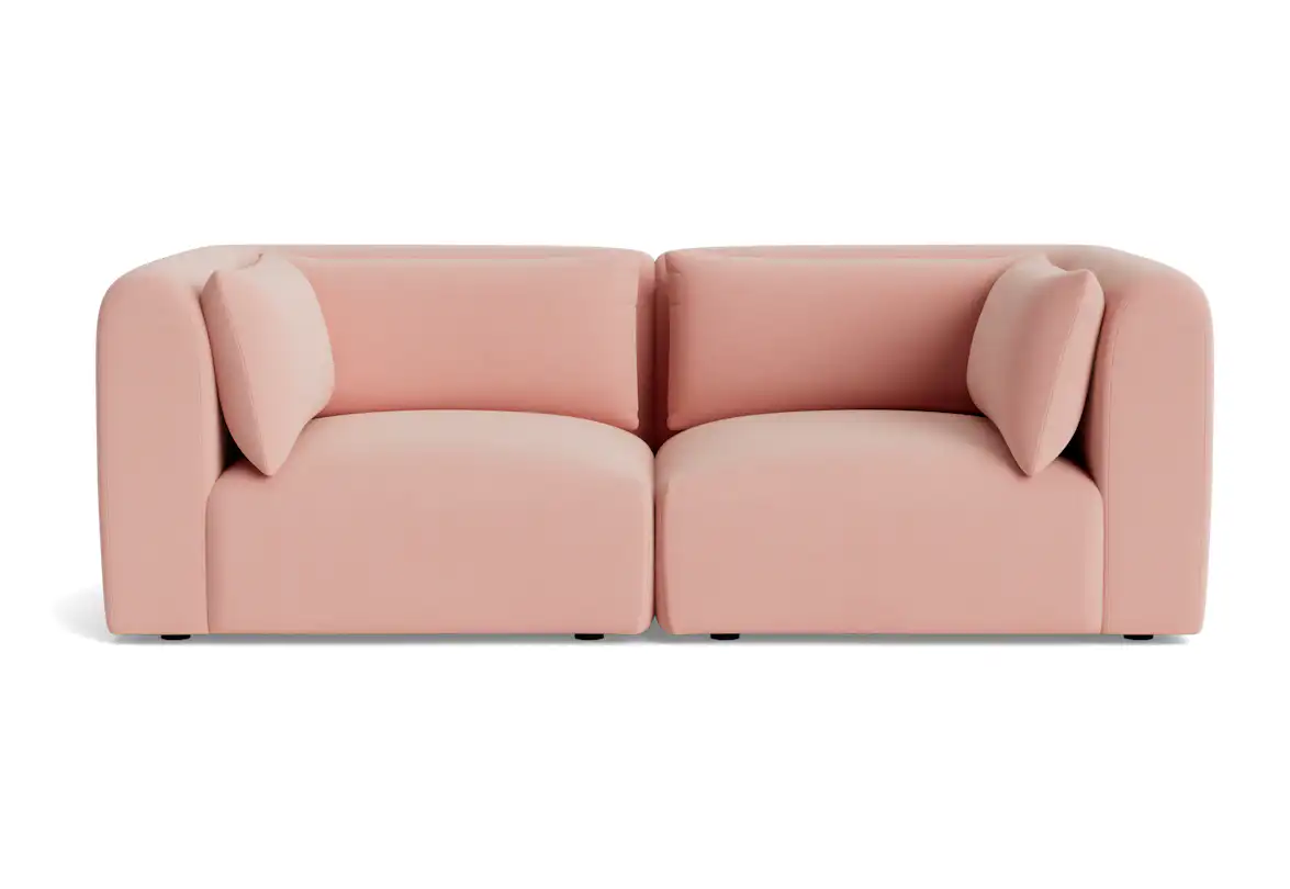 carin modular loveseat royale blush