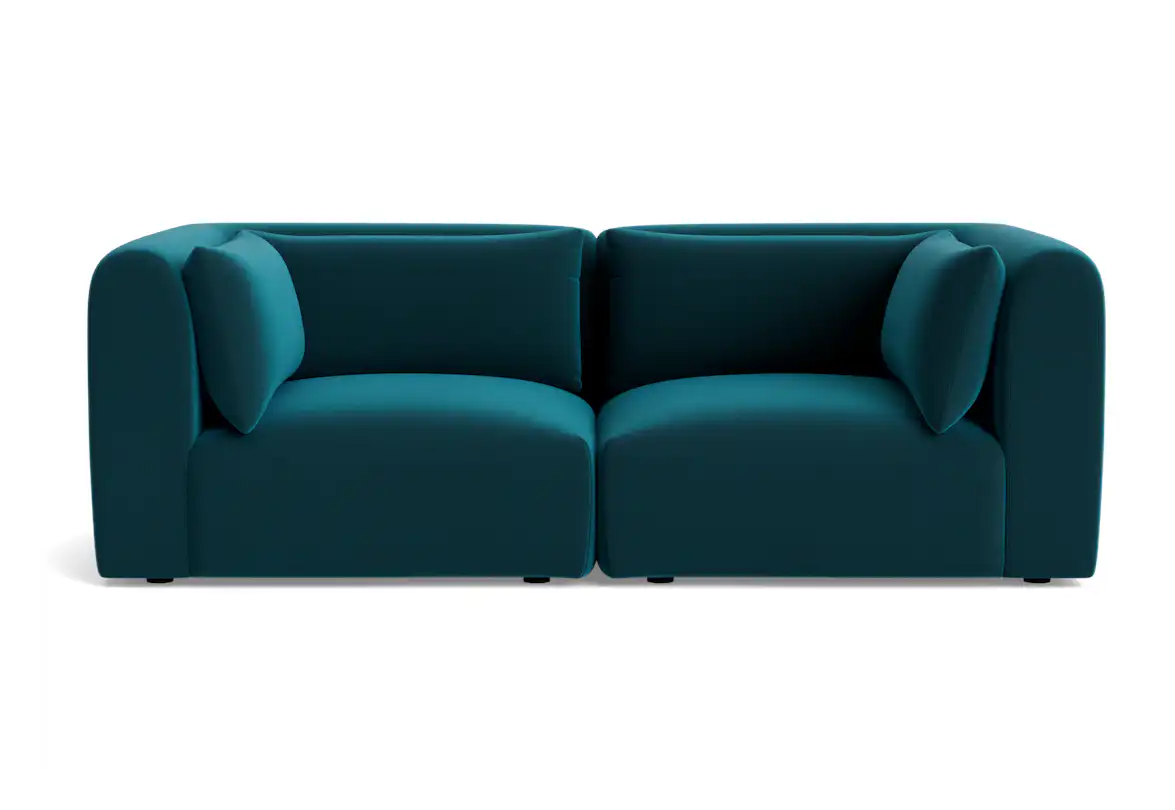 carin modular loveseat royale peacock