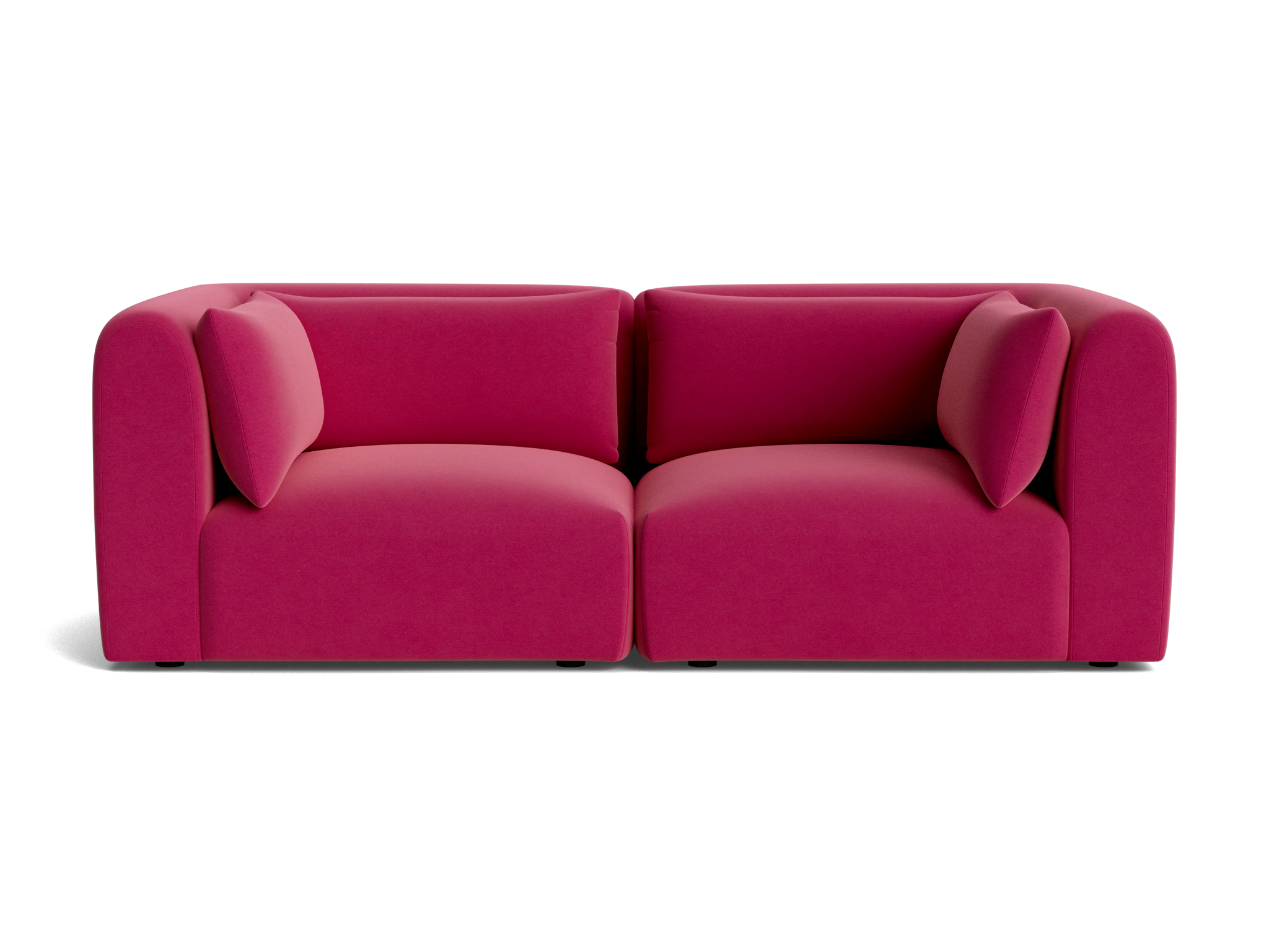 carin modular loveseat royale berry