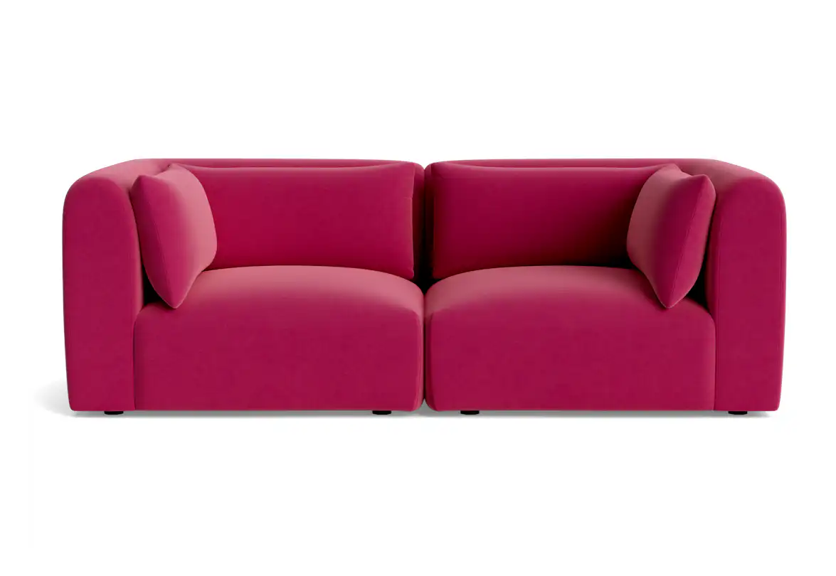 carin modular loveseat royale berry