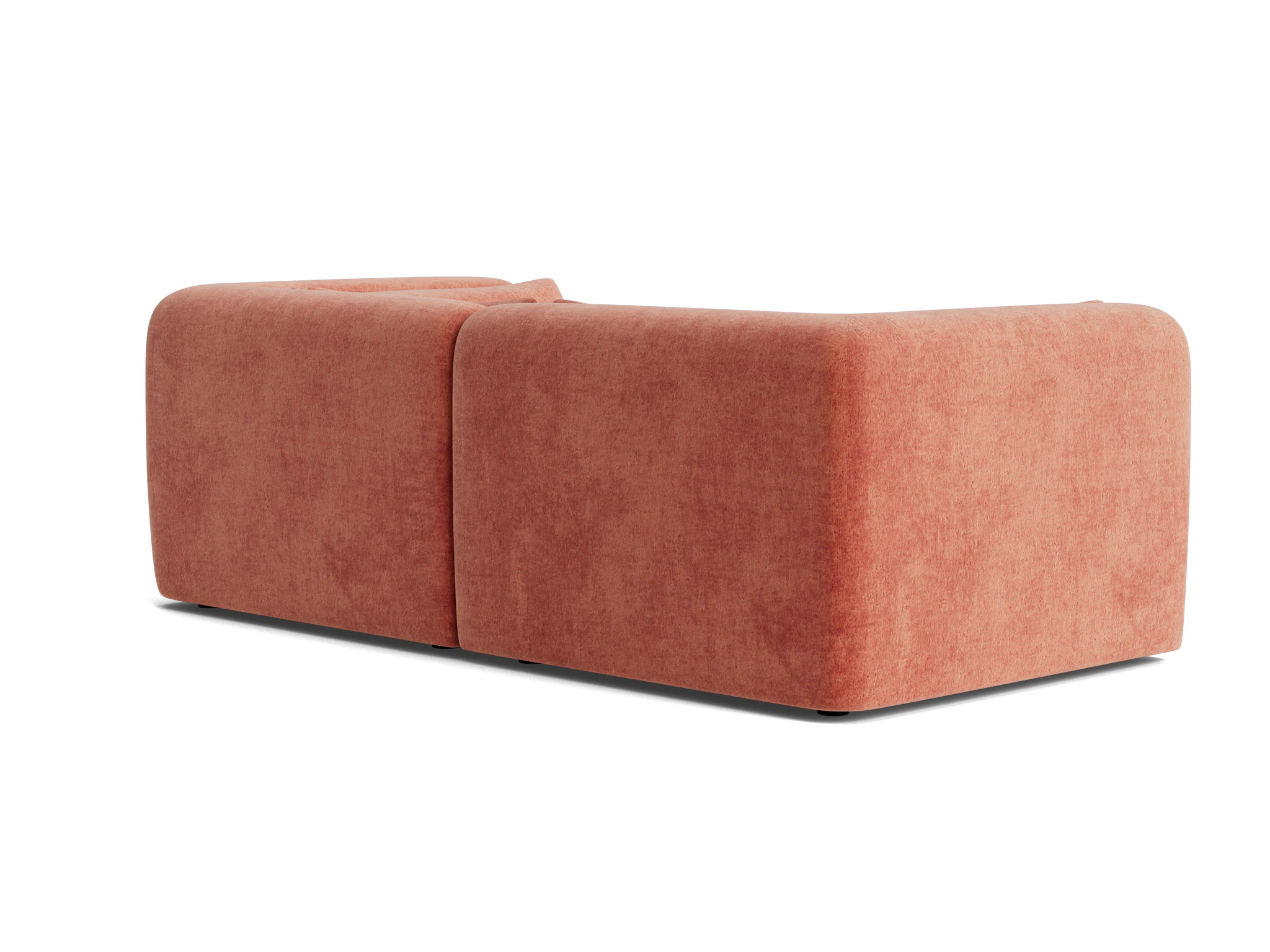 carin modular loveseat plush terra rose