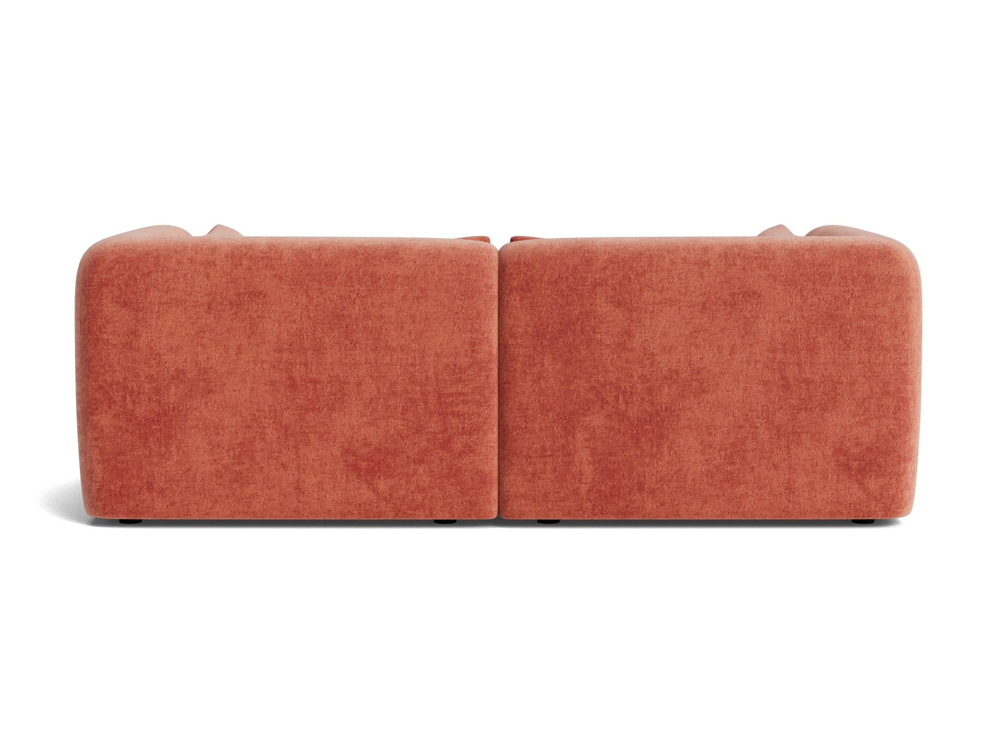 carin modular loveseat plush terra rose