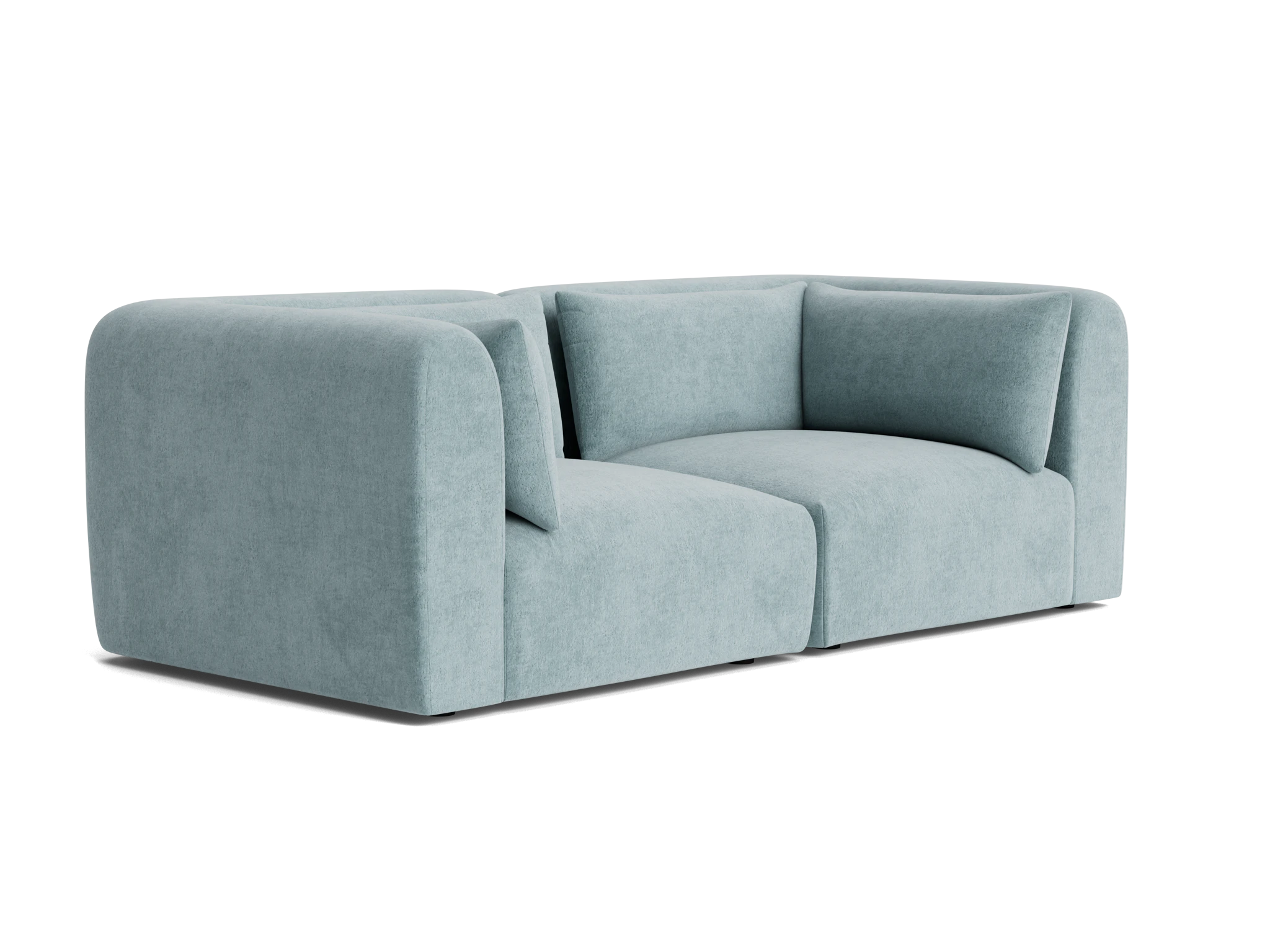 carin modular loveseat plush mist