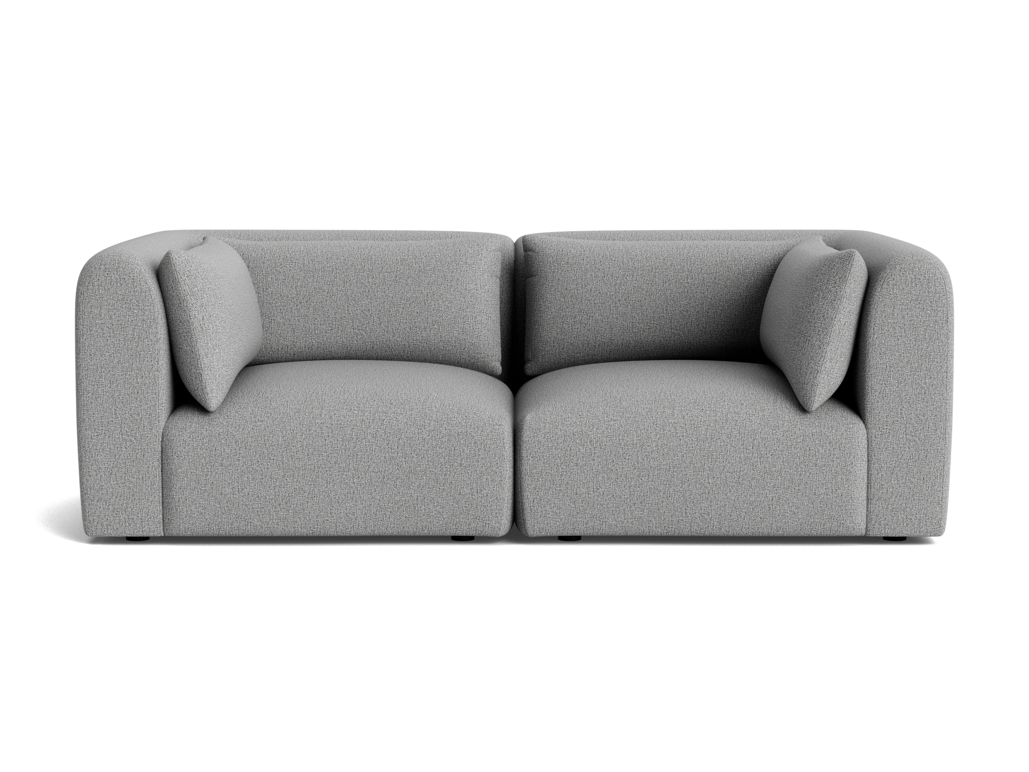 carin modular loveseat taylor felt gray