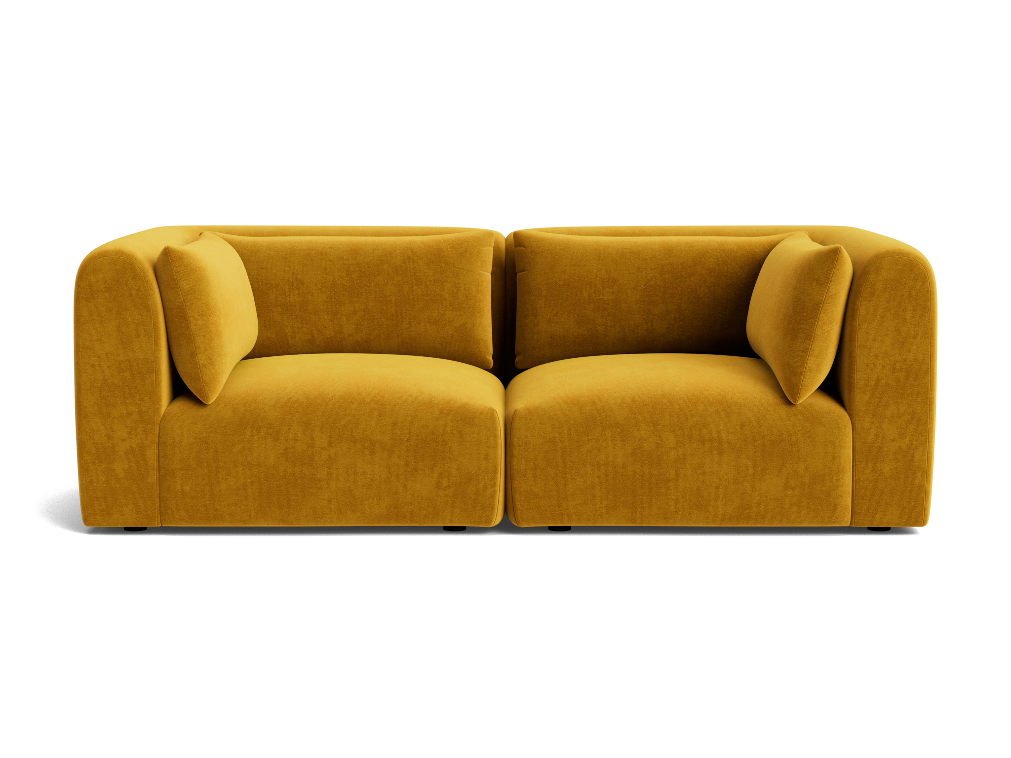 carin modular loveseat harper amber gold