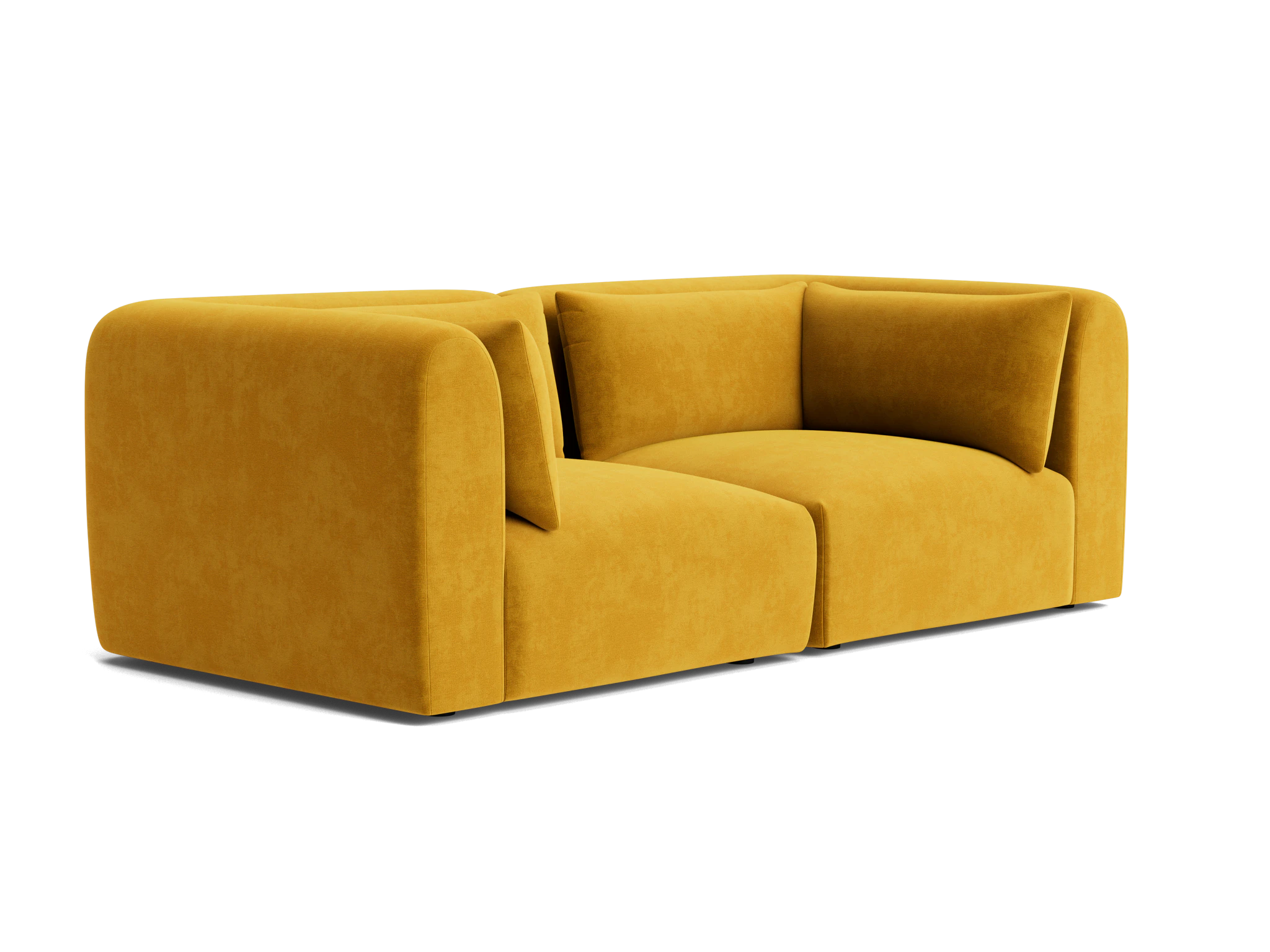 carin modular loveseat harper amber gold