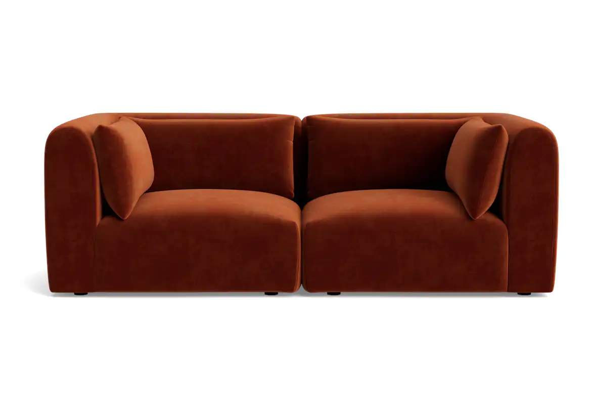 carin modular loveseat harper cinnamon