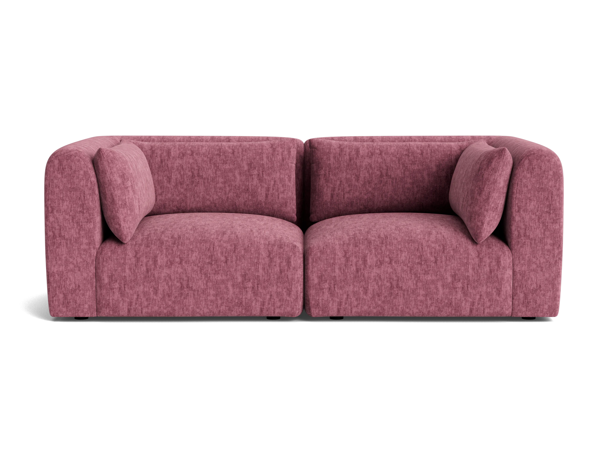 carin modular loveseat crave pantone heather rose
