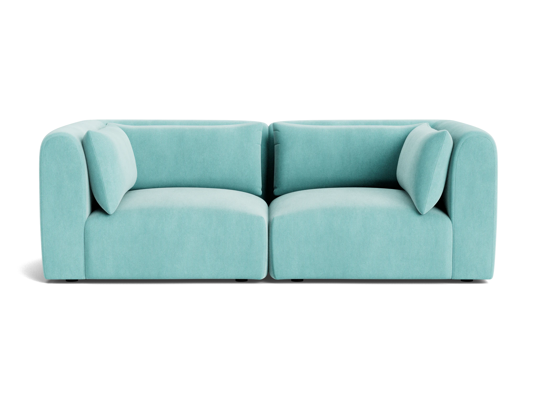 carin modular loveseat sorrento pantone aquatic