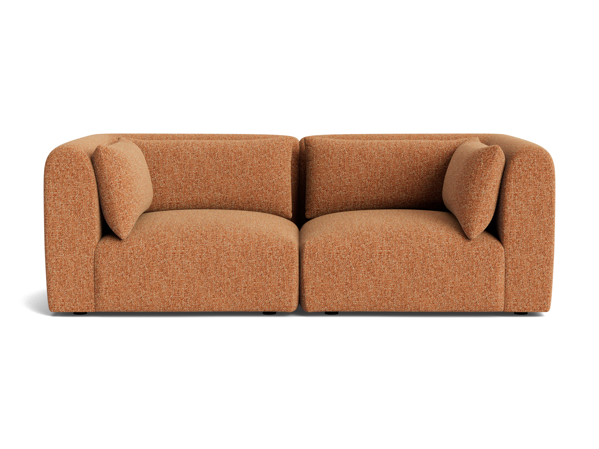 carin modular loveseat bungalow pantone glazed ginger
