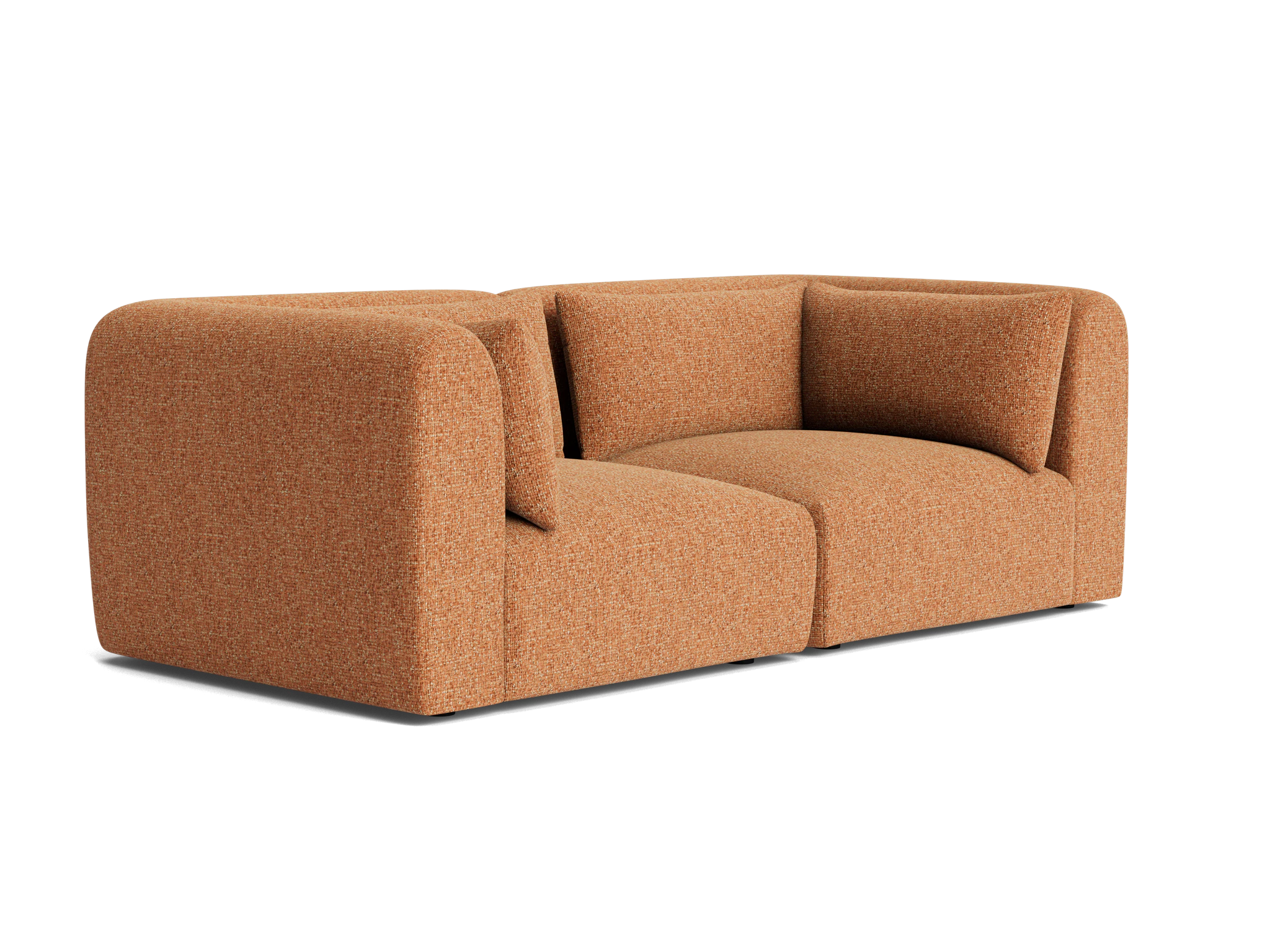 carin modular loveseat bungalow pantone glazed ginger