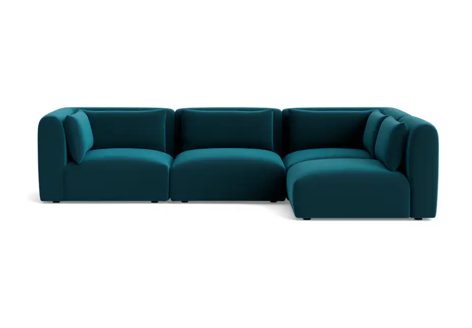 carin modular sectional royale peacock