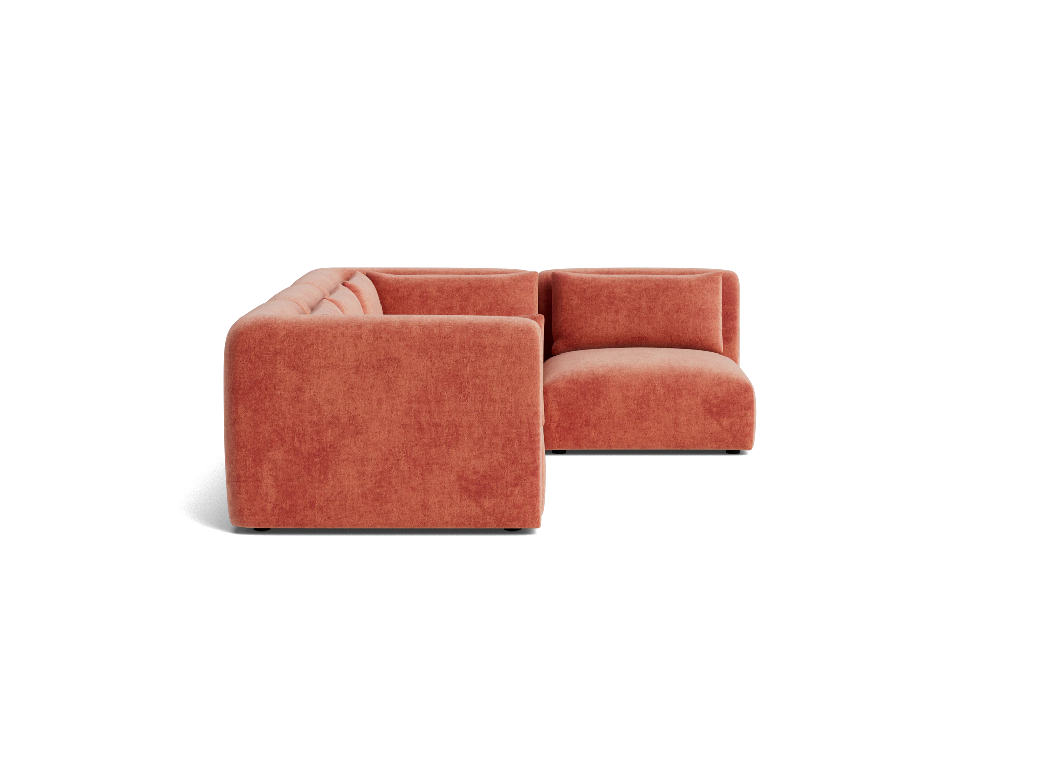 carin modular sectional plush terra rose
