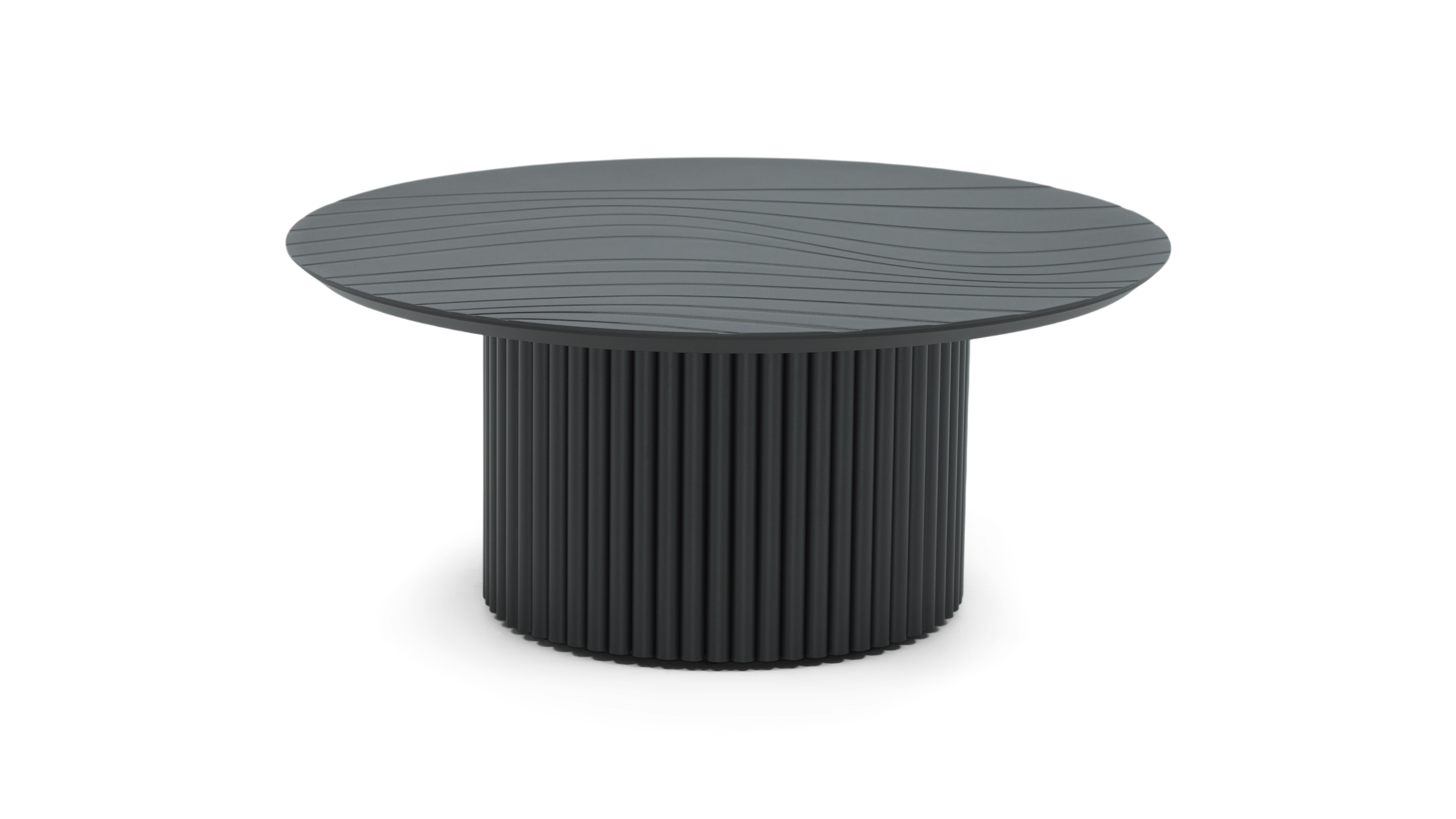 black aris outdoor low coffee table