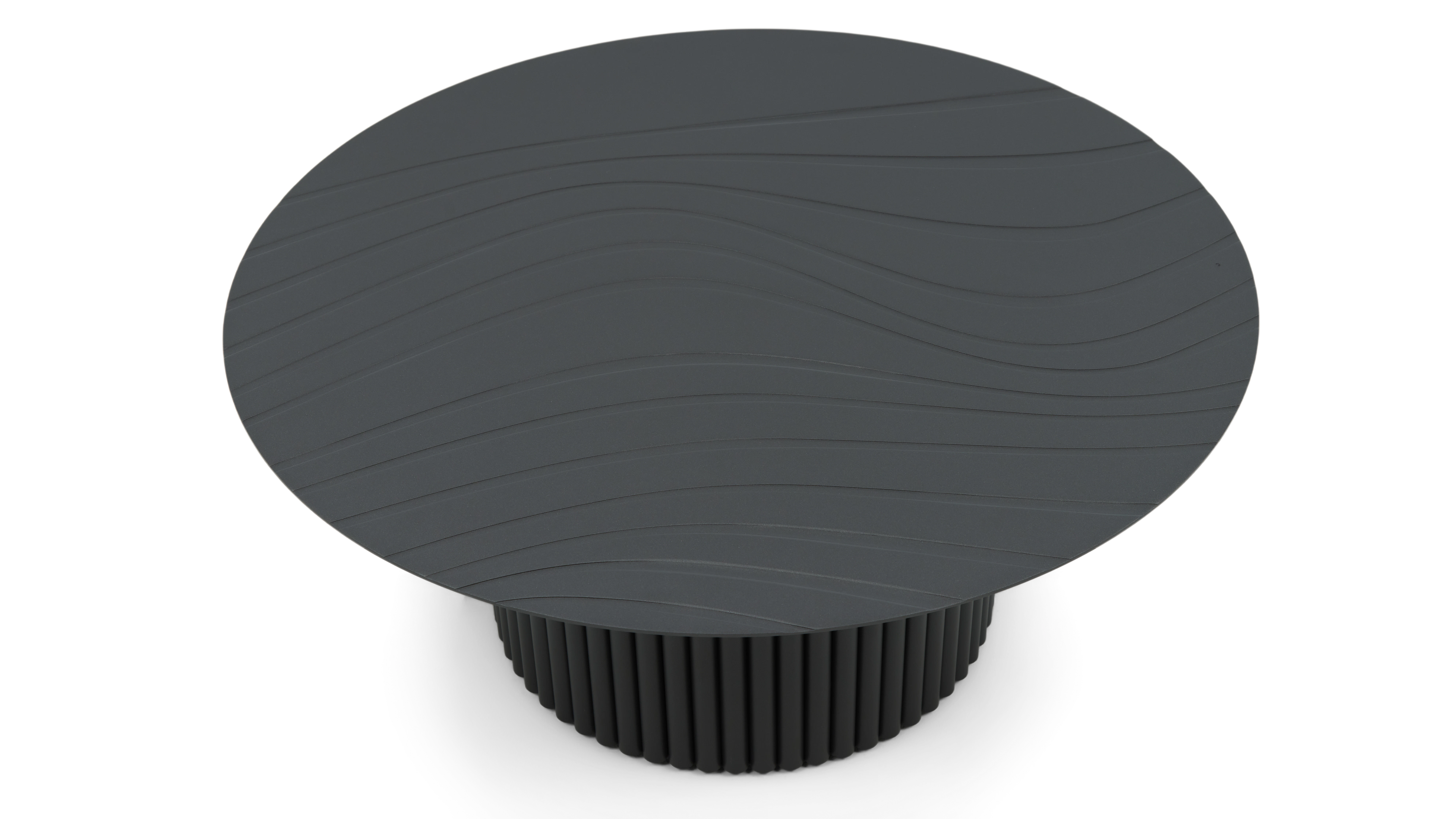 black aris outdoor low coffee table