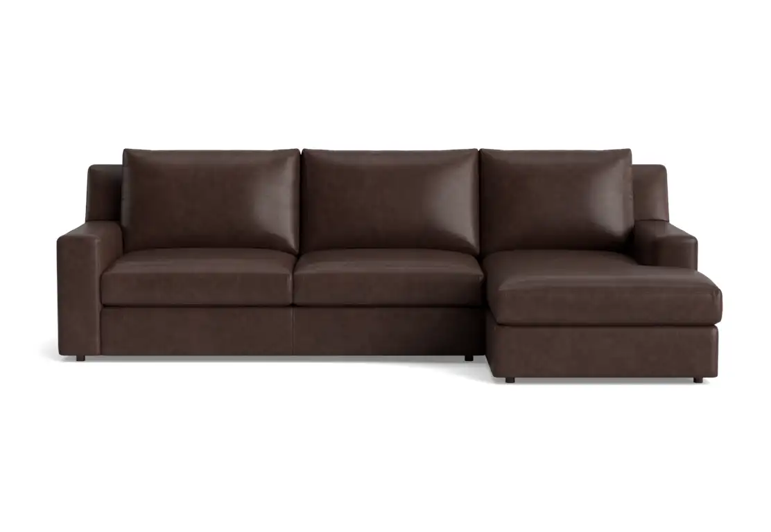 milo leather sectional croix coffee house