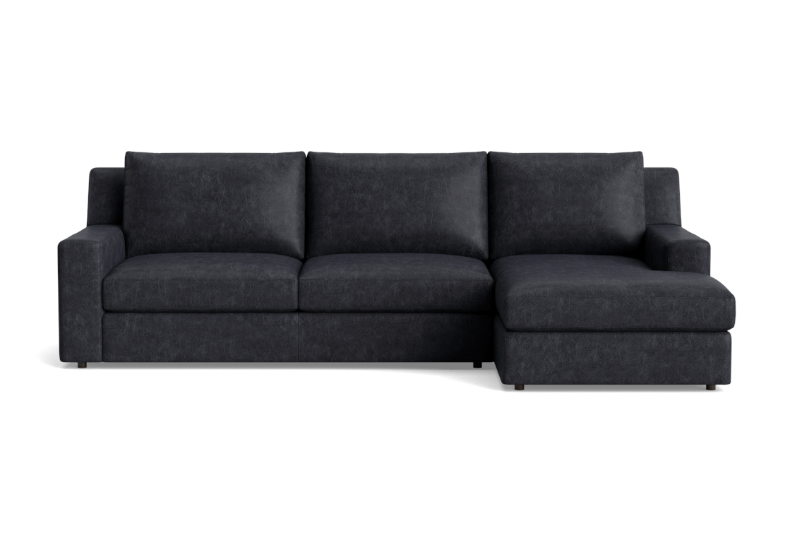 milo leather sectional caprieze denim