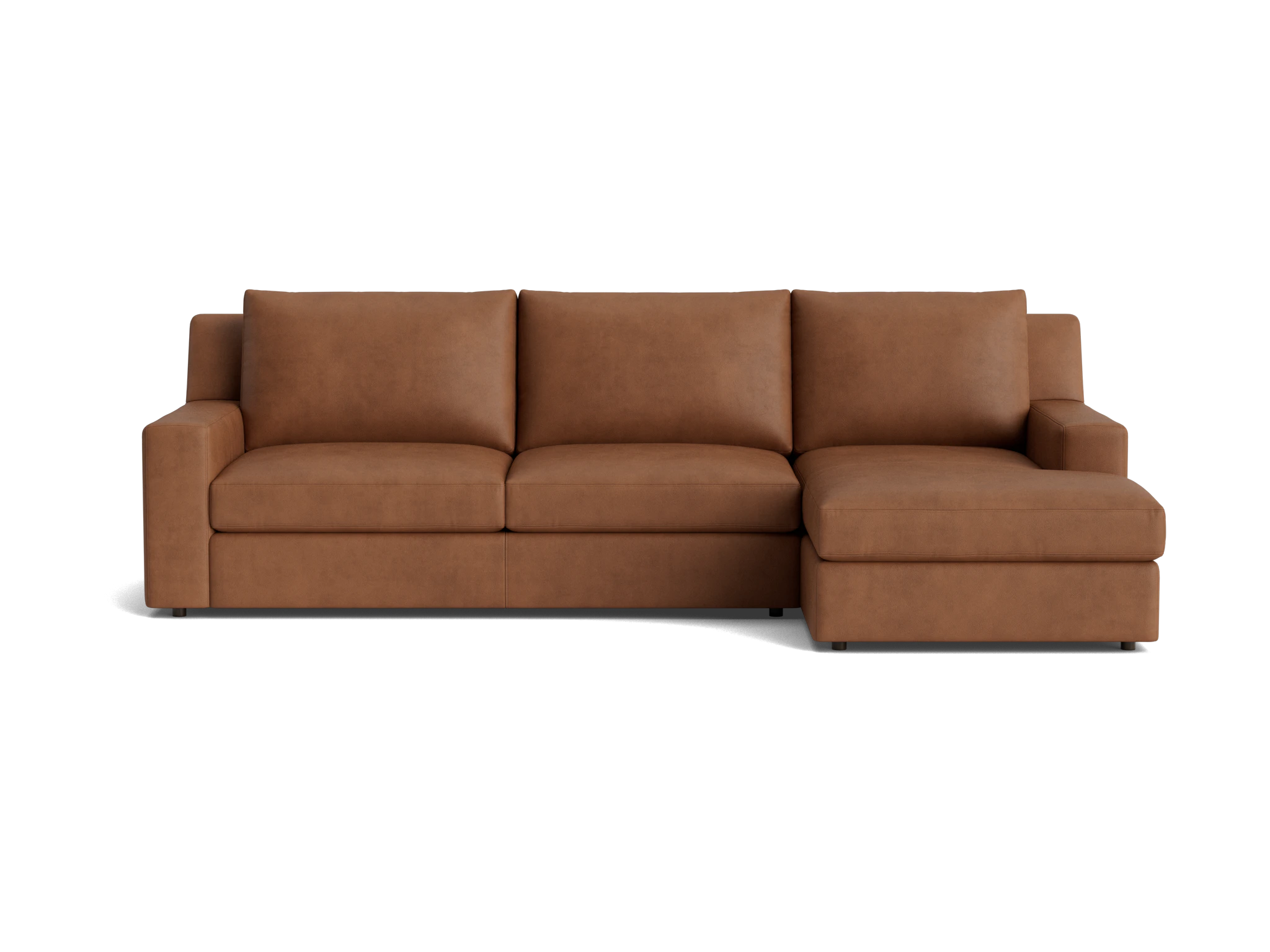 milo leather sectional defy fawn