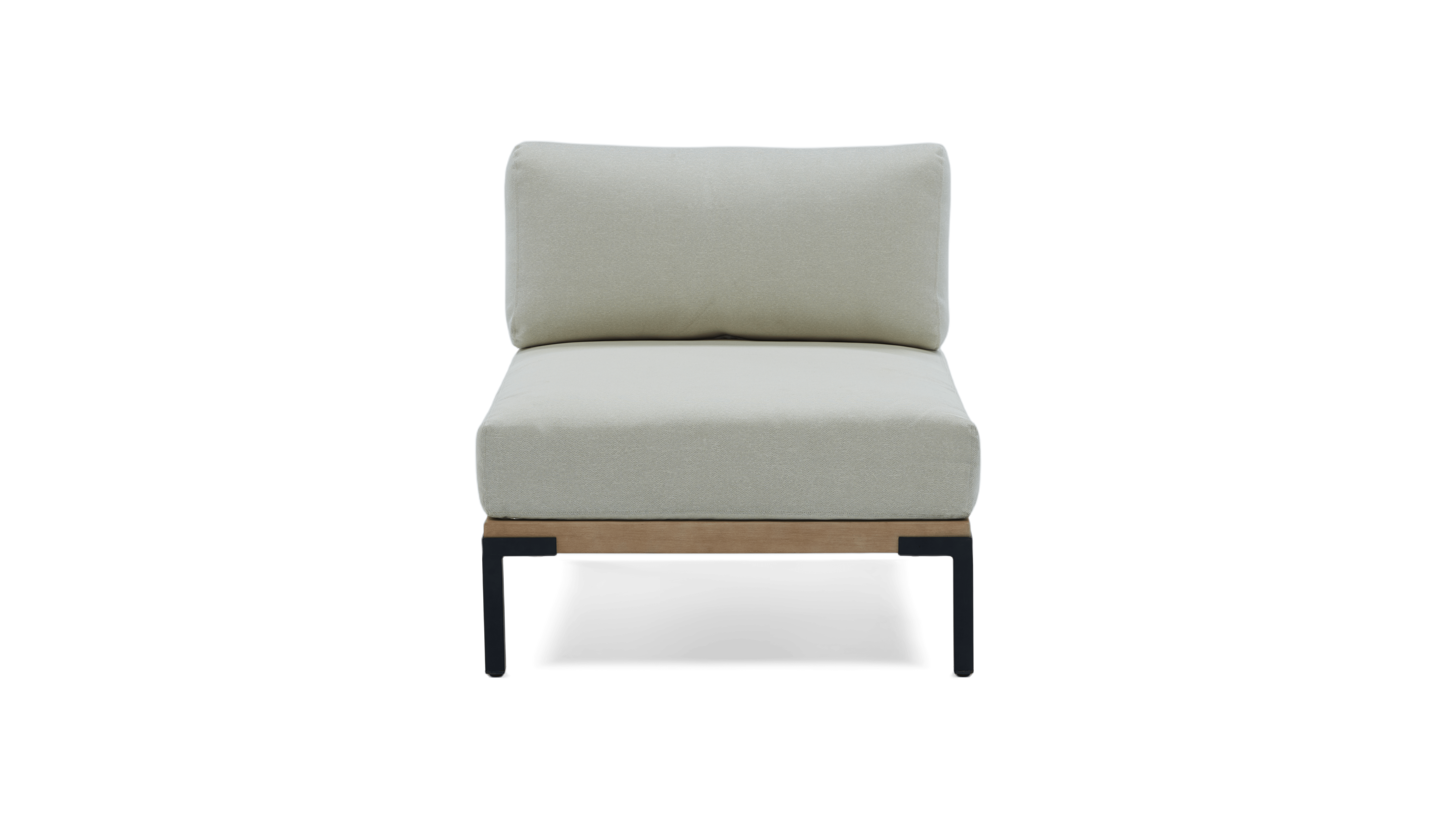 crm birch outdoor armless chair cream