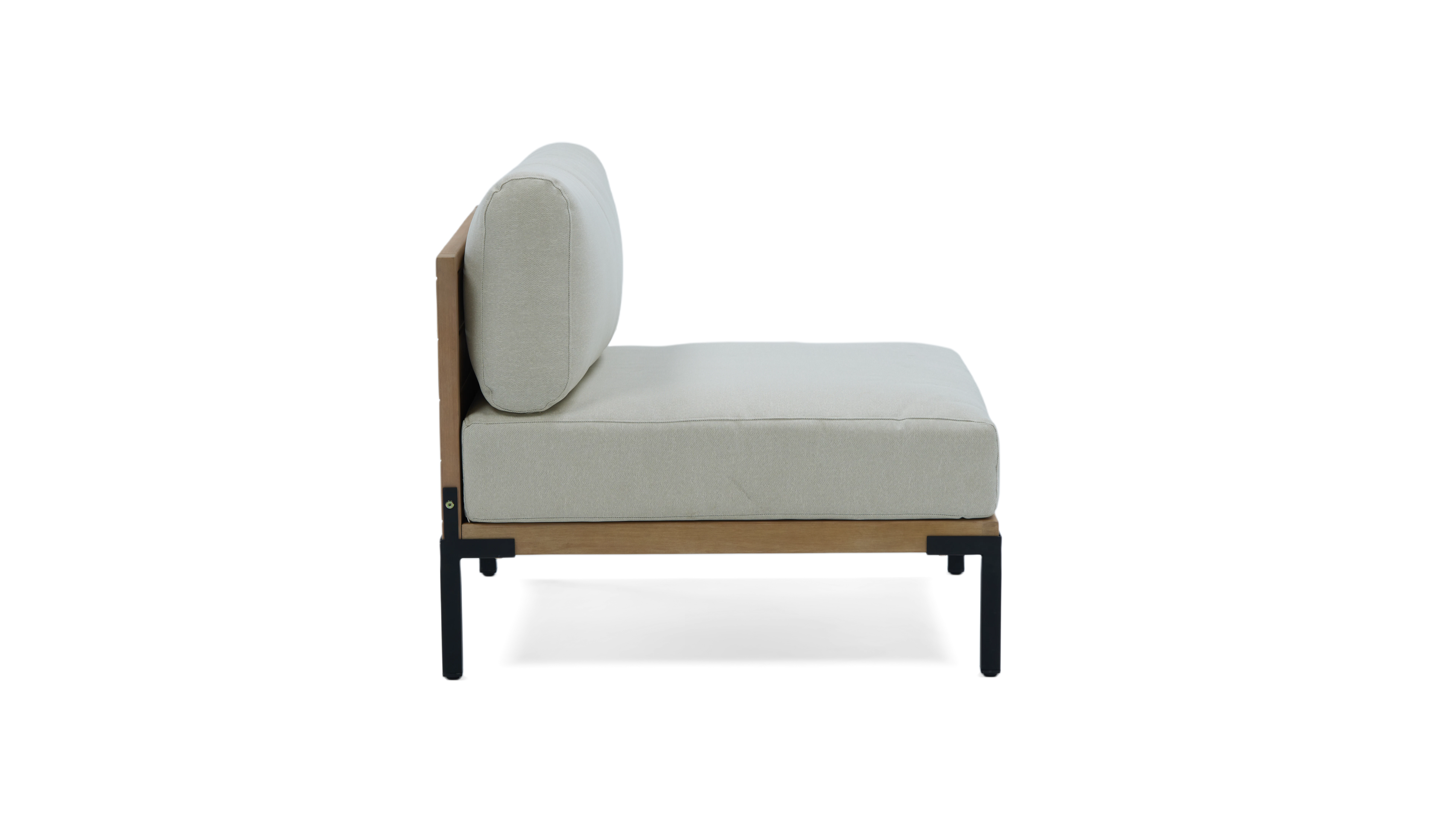 crm birch outdoor armless chair cream