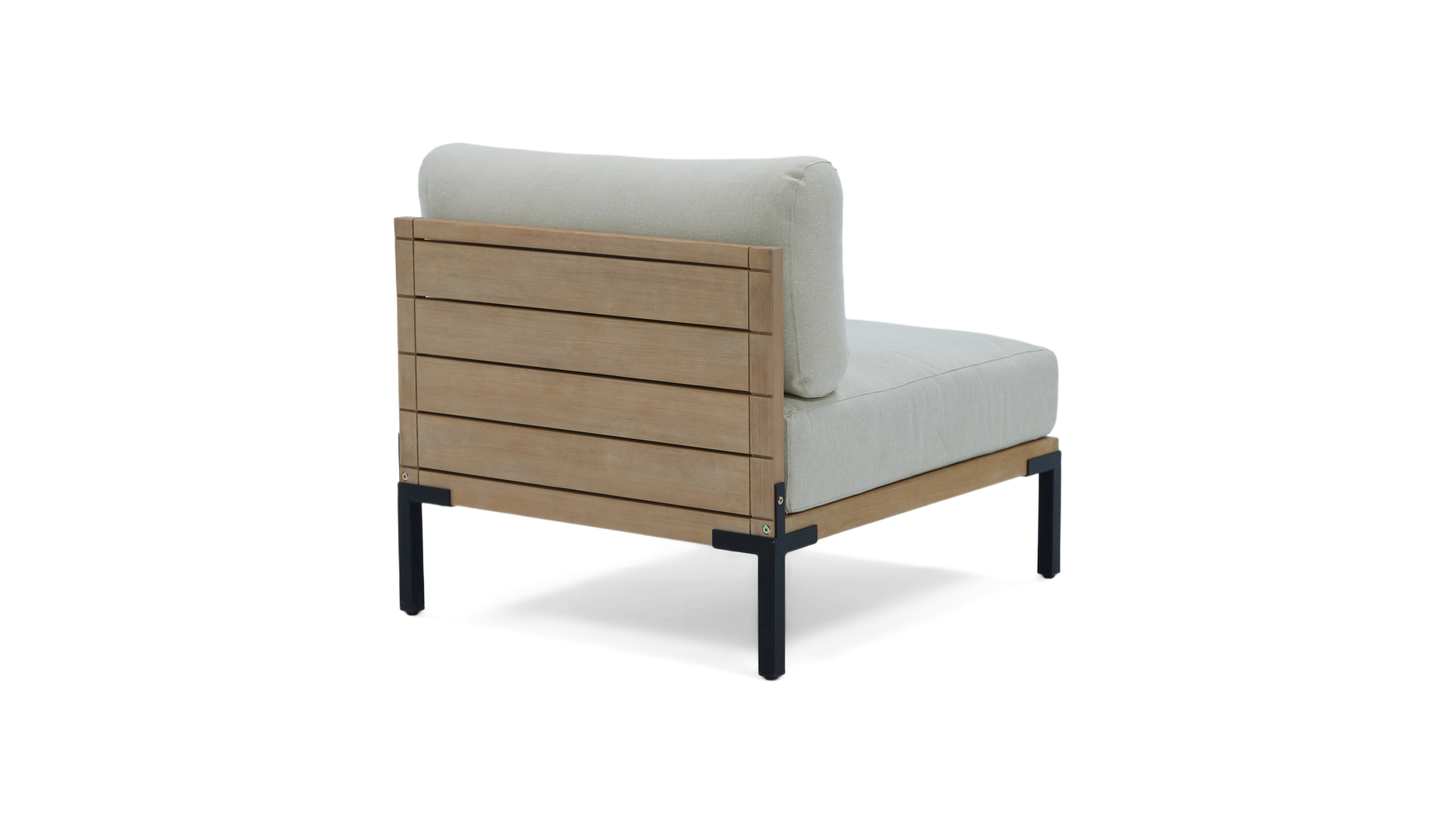 crm birch outdoor armless chair cream