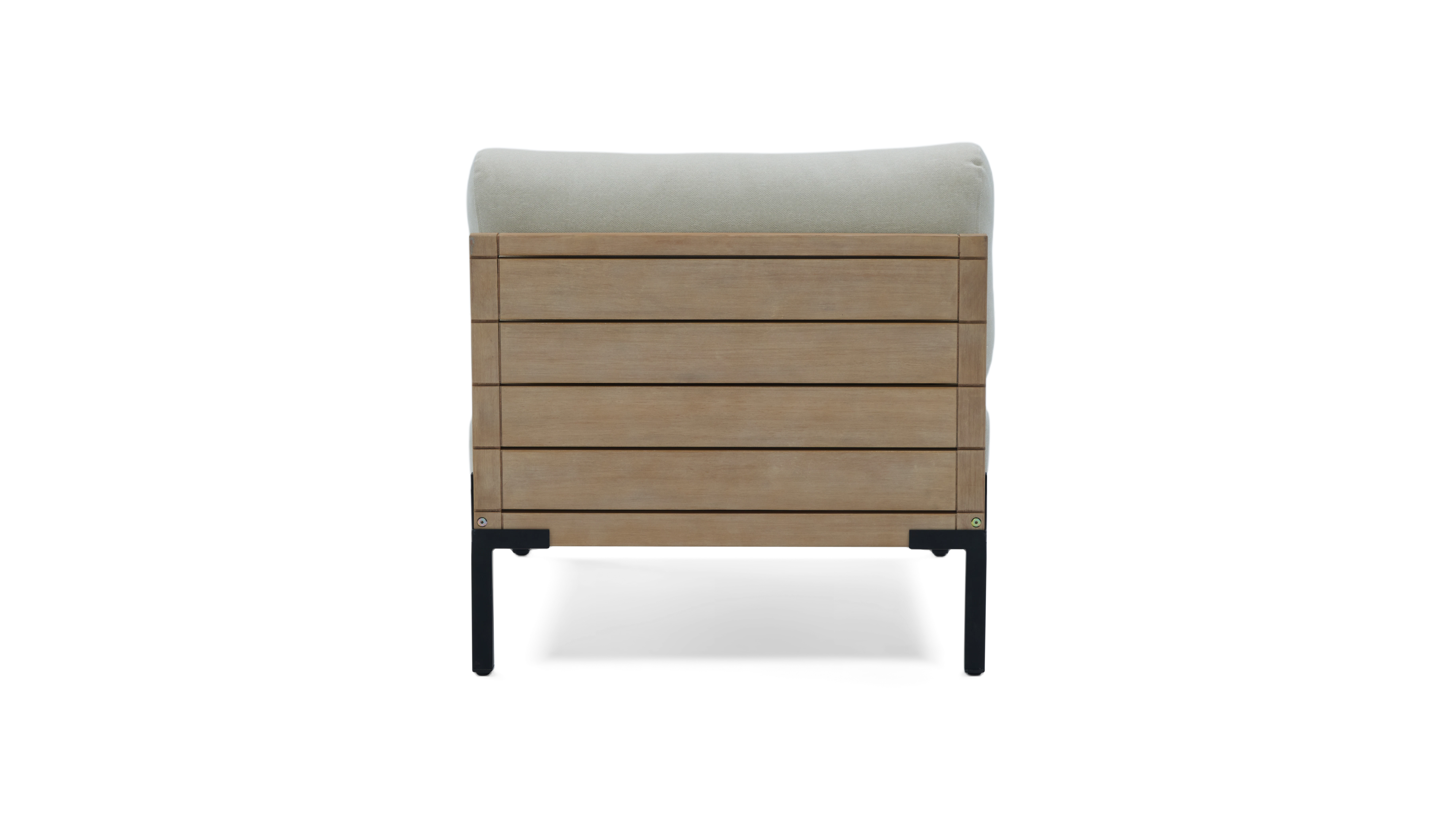 crm birch outdoor armless chair cream