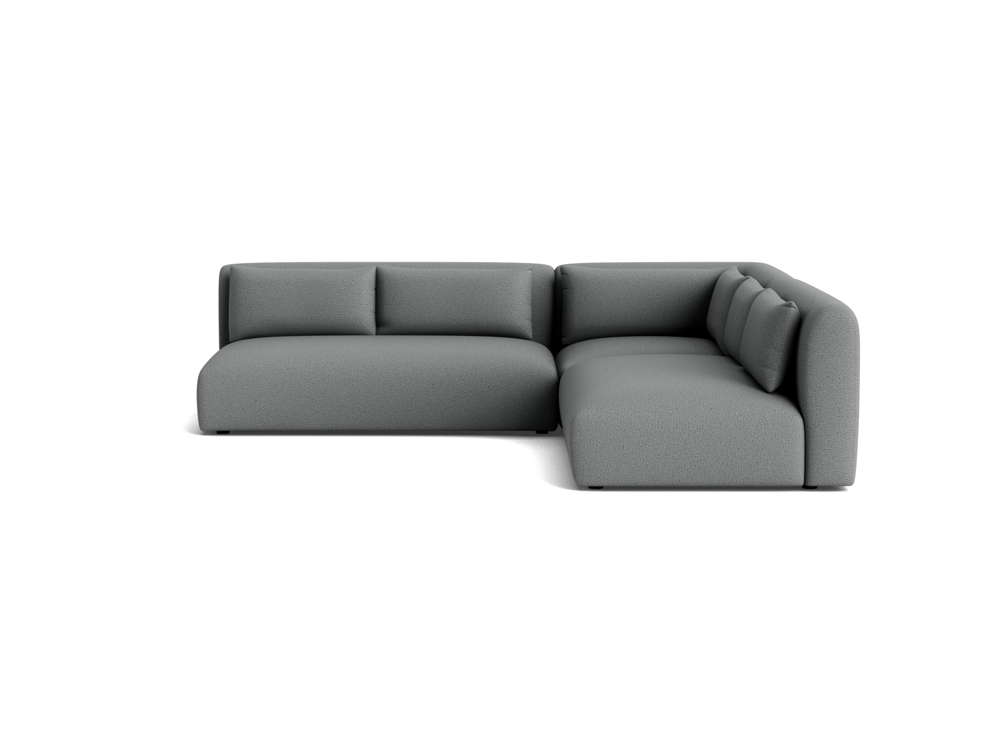 carin modular armless corner sectional essence ash
