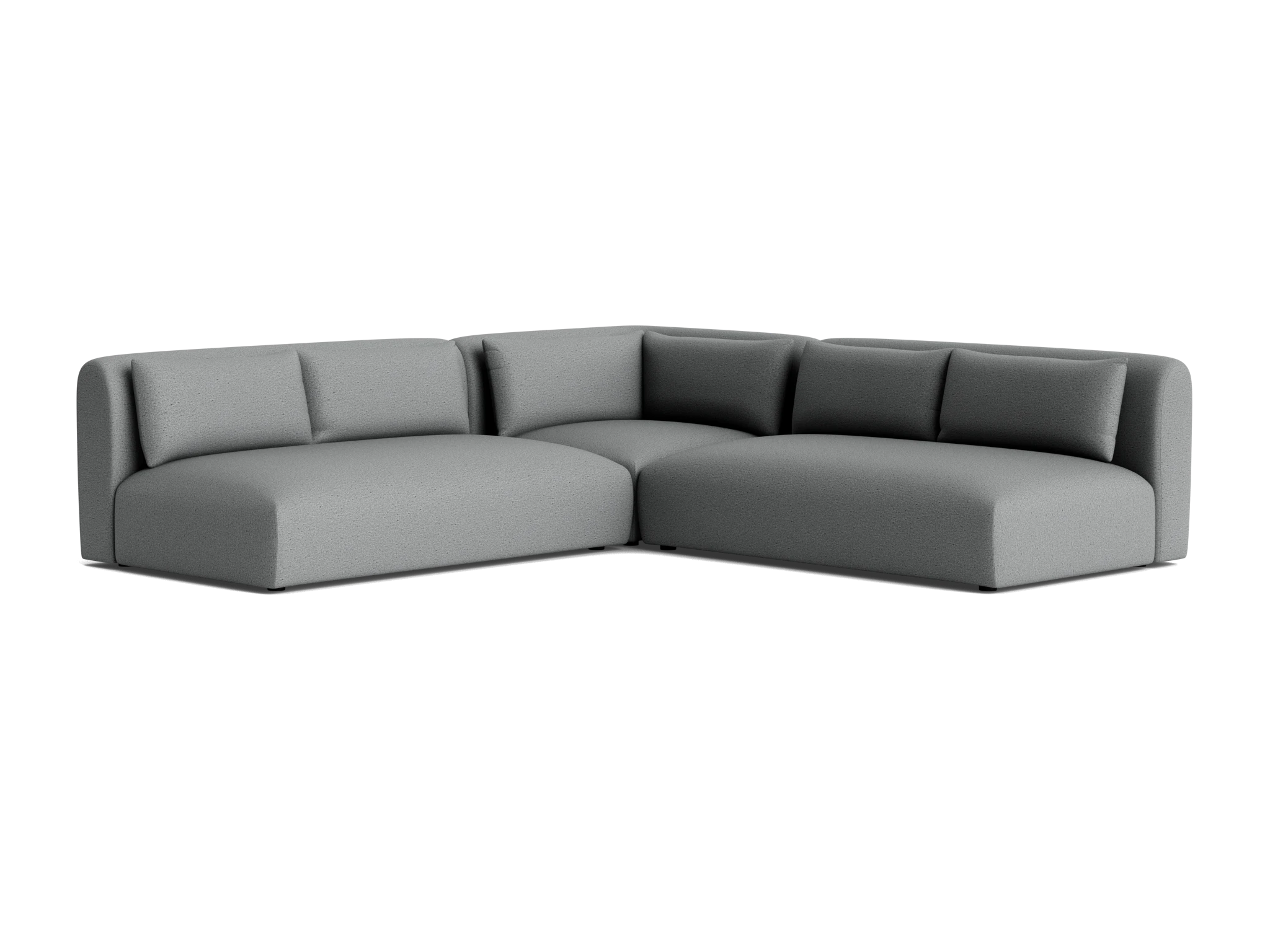 carin modular armless corner sectional essence ash