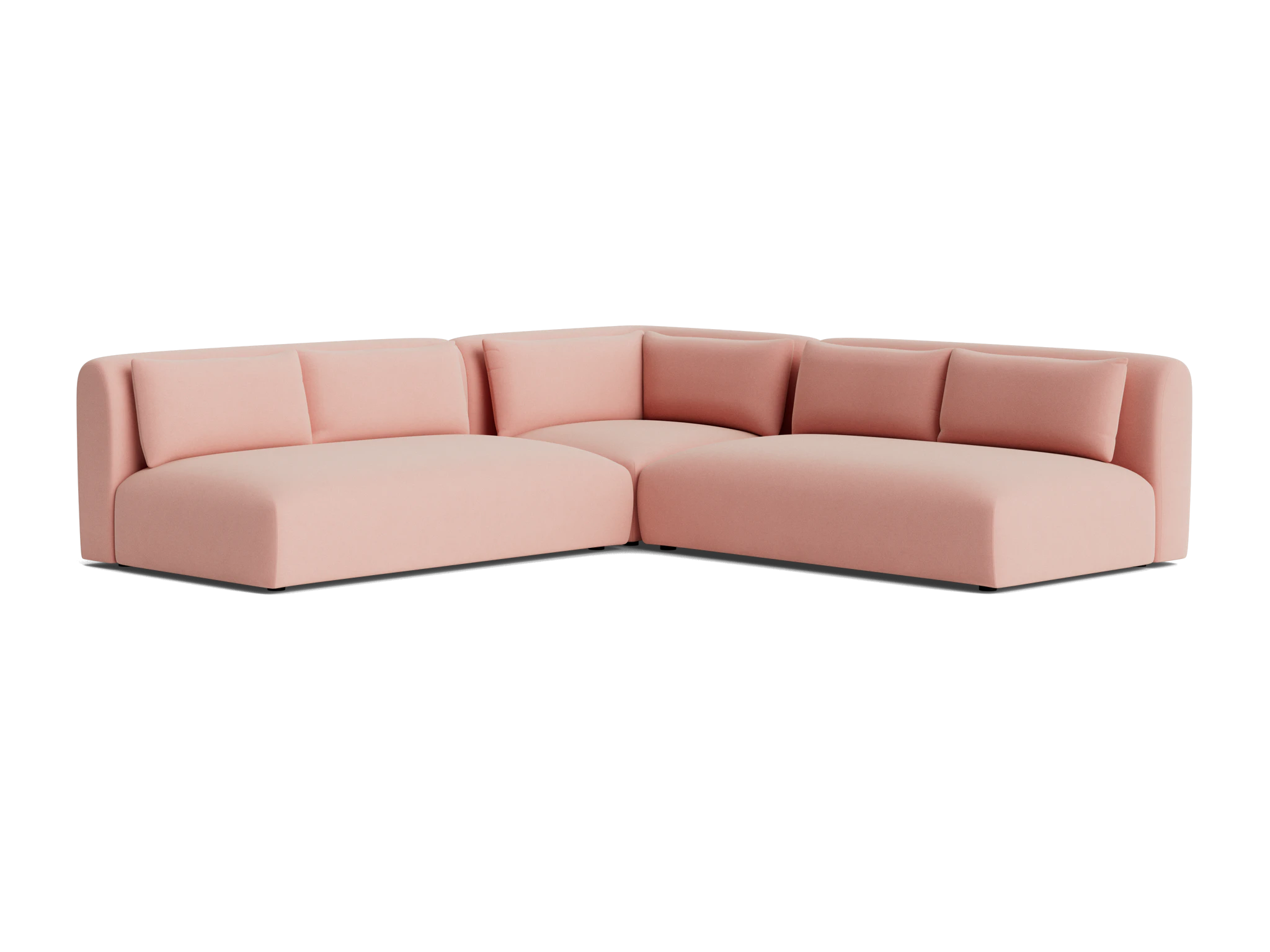 carin modular armless corner sectional royale blush