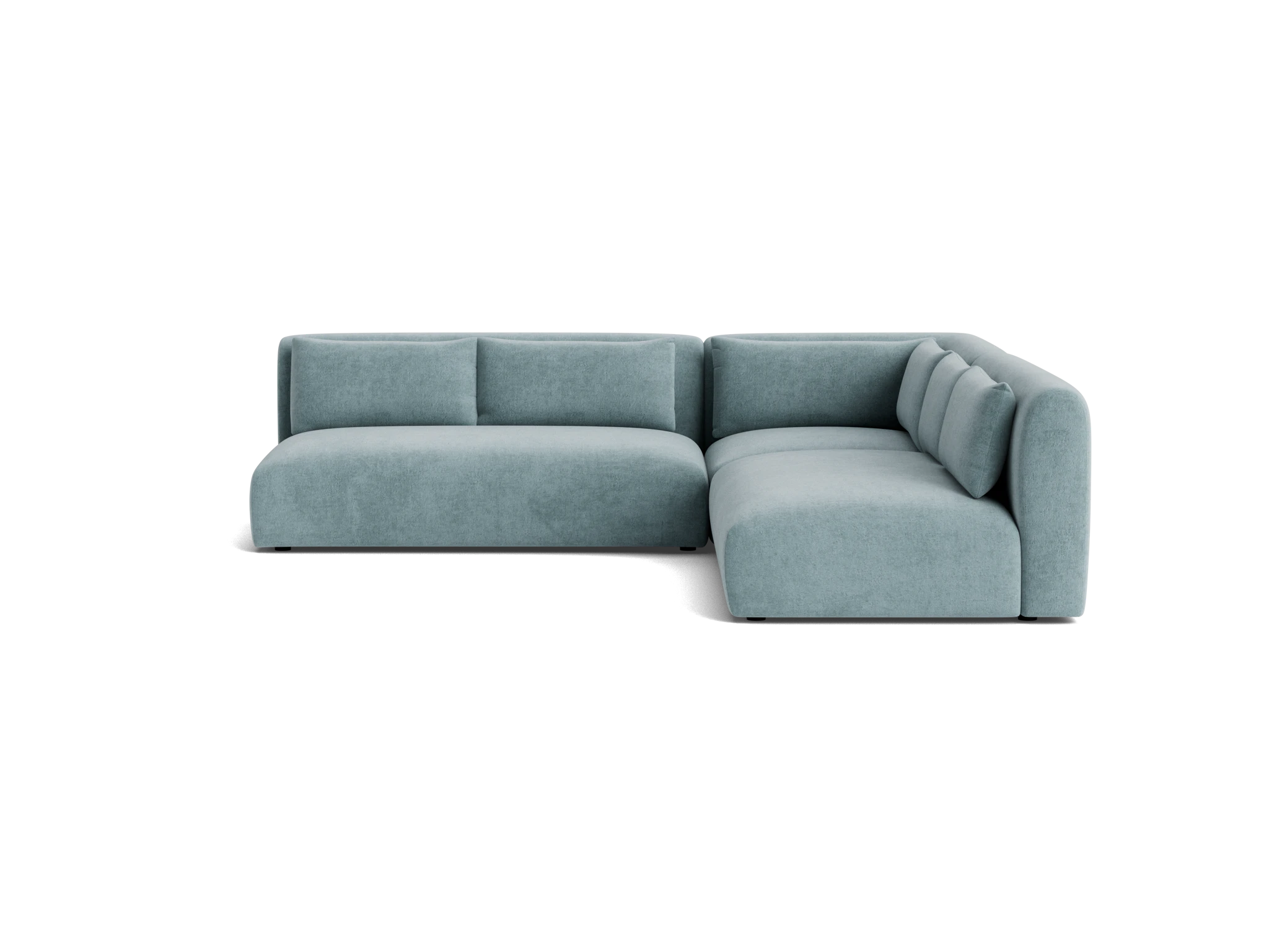 carin modular armless corner sectional plush mist