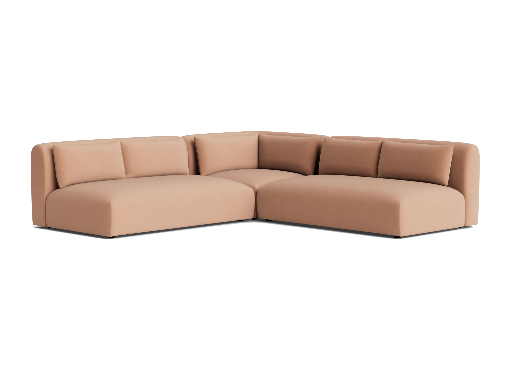 carin modular armless corner sectional caspiar chiffon