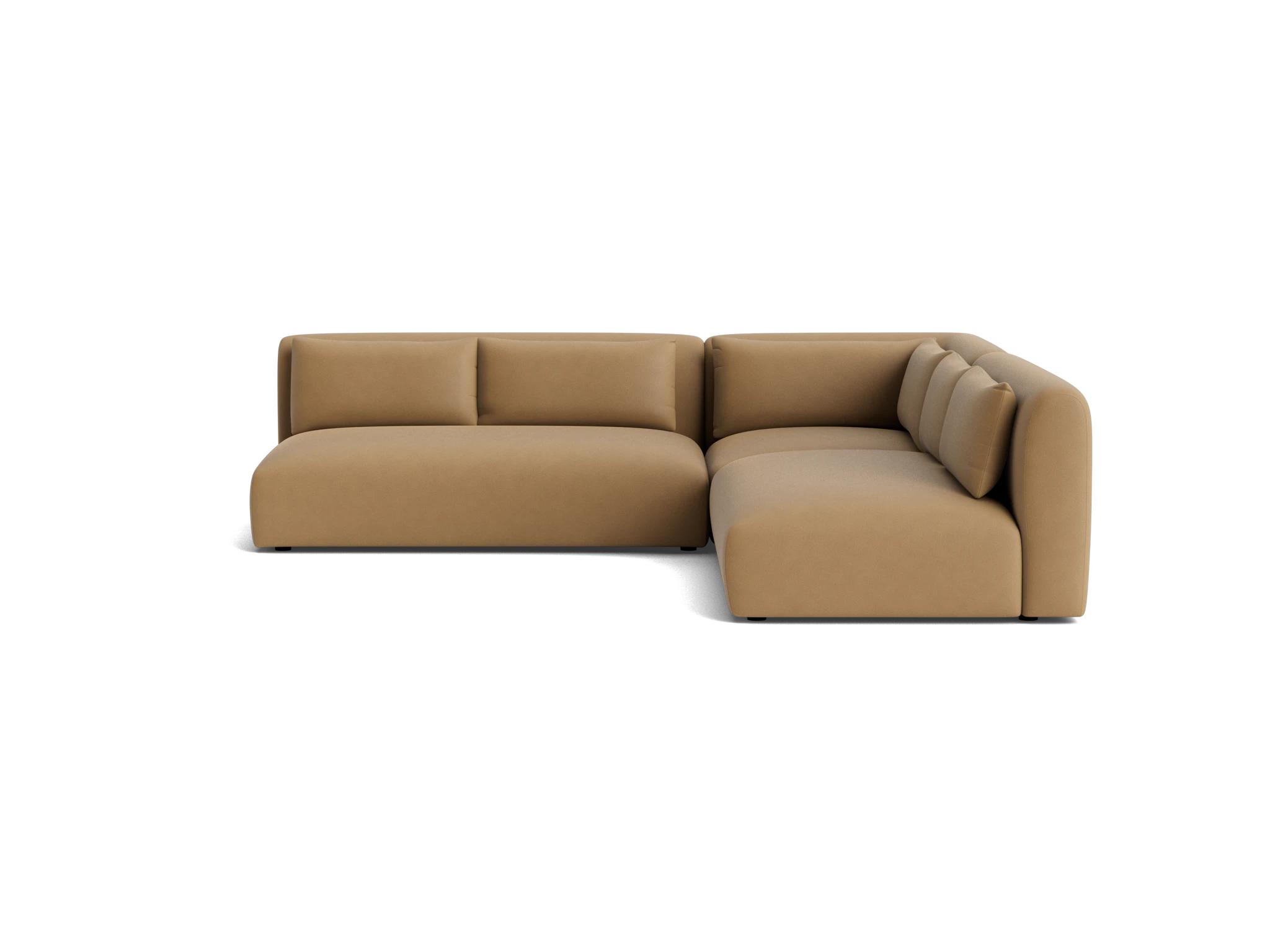 carin modular armless corner sectional washed california biscuit
