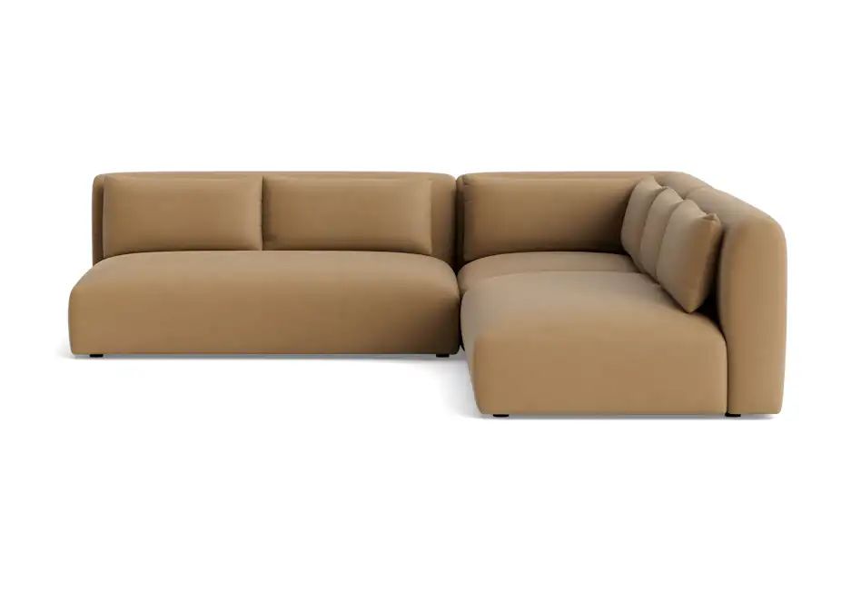 carin modular armless corner sectional washed california biscuit