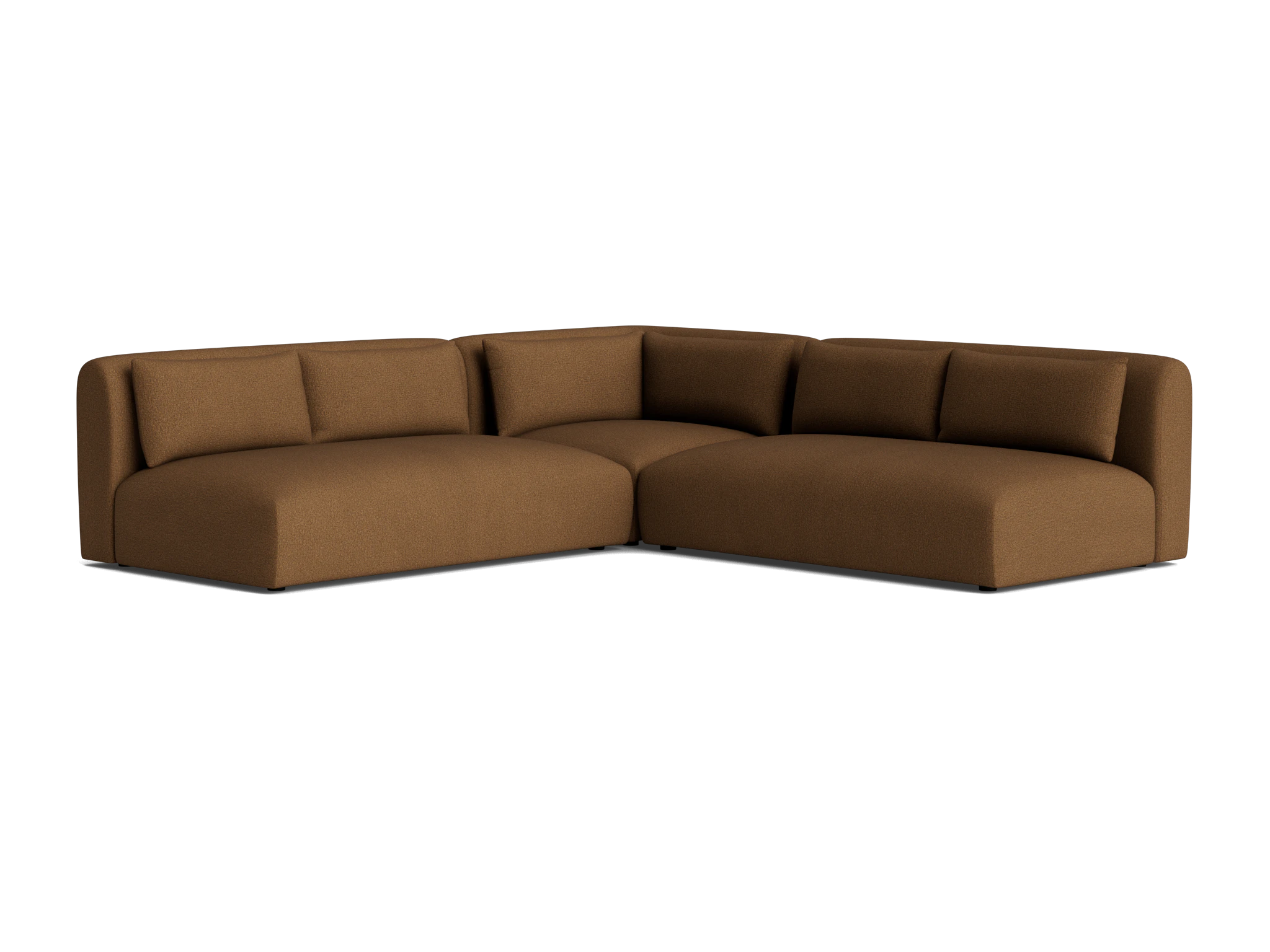 carin modular armless corner sectional faithful mocha