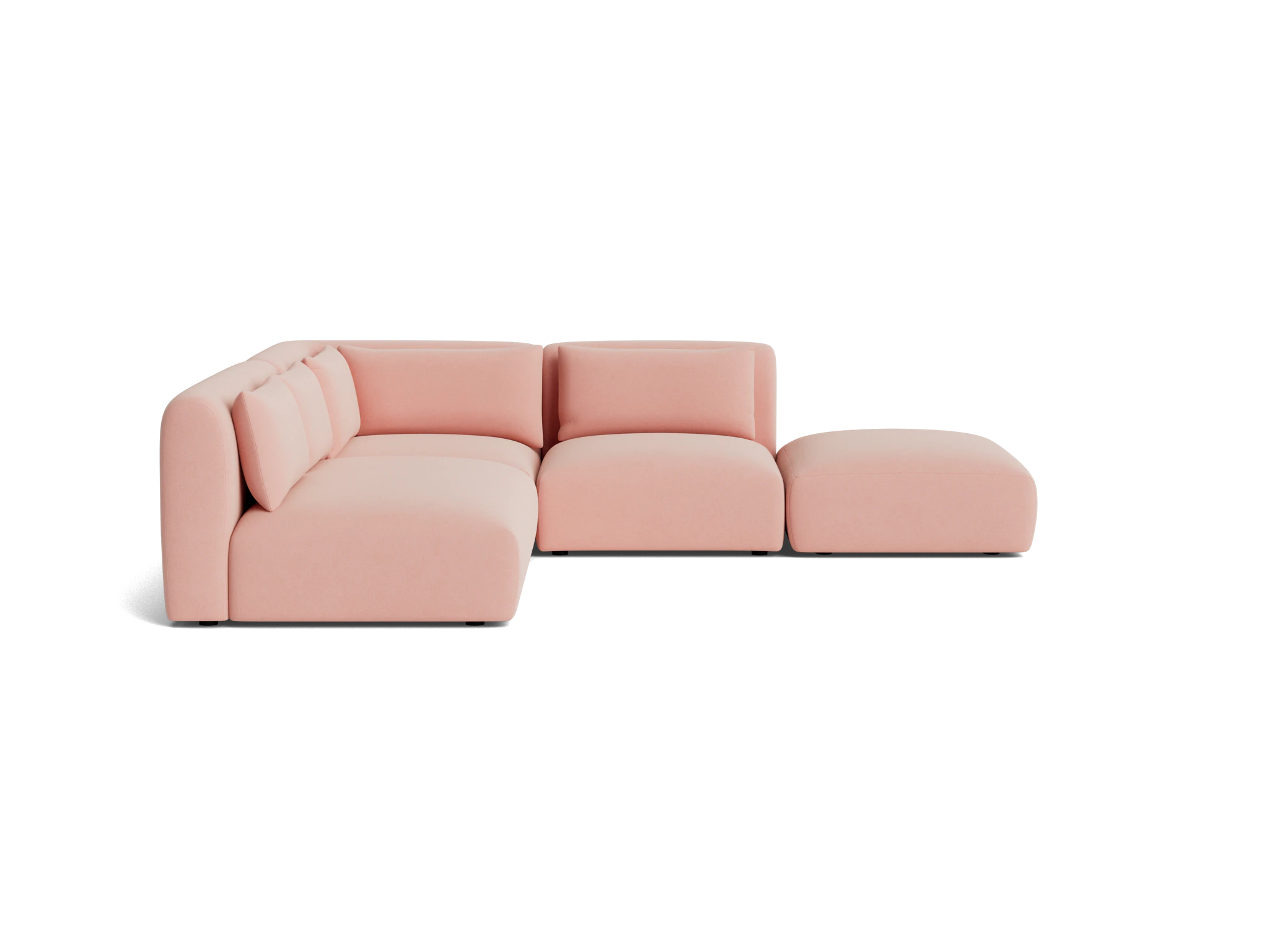 carin modular armless sectional royale blush