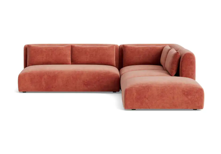 carin modular armless sectional plush terra rose