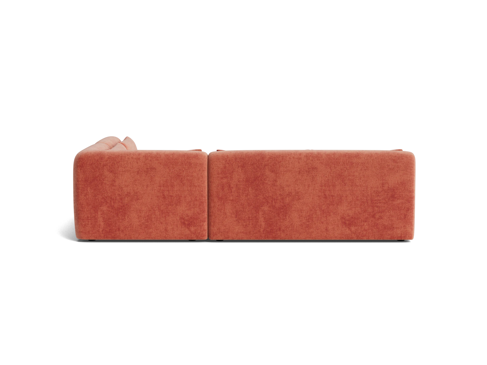 carin modular armless sectional plush terra rose