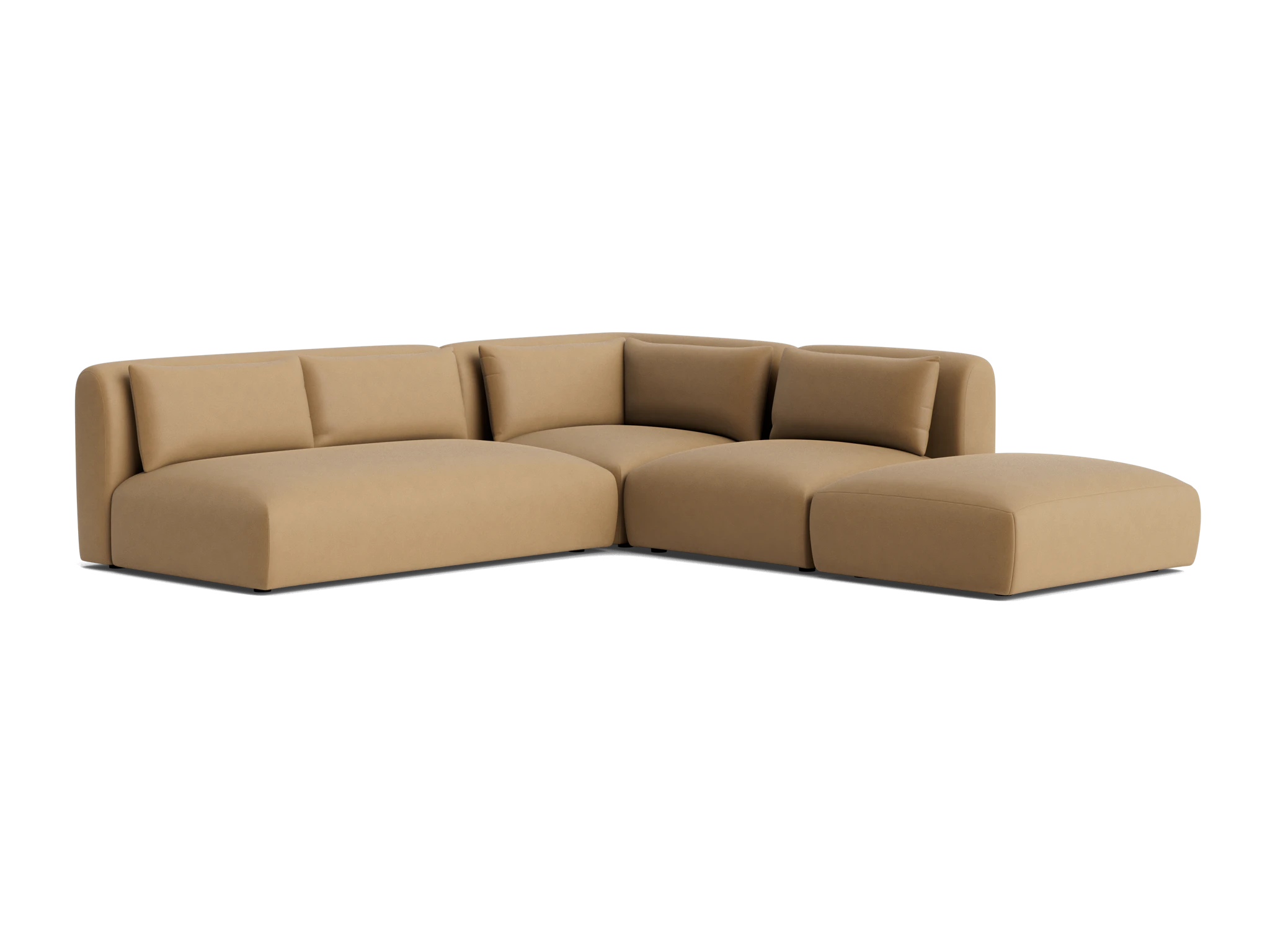 carin modular armless sectional washed california biscuit