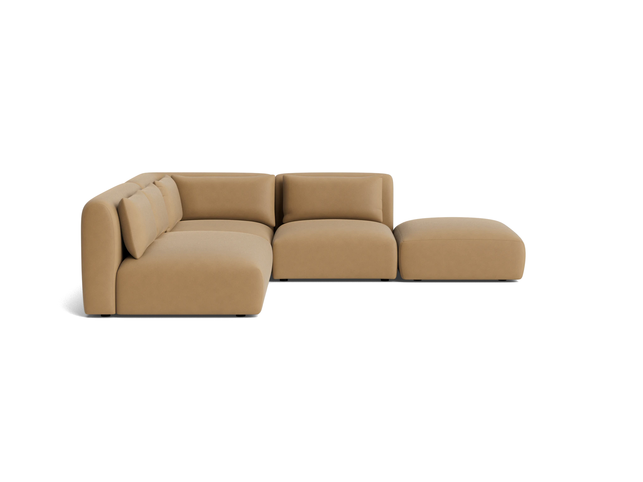 carin modular armless sectional washed california biscuit