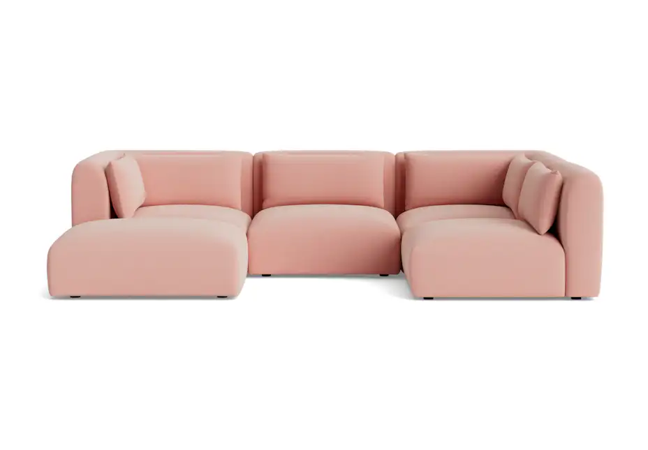 carin modular sofa bumper sectional royale blush