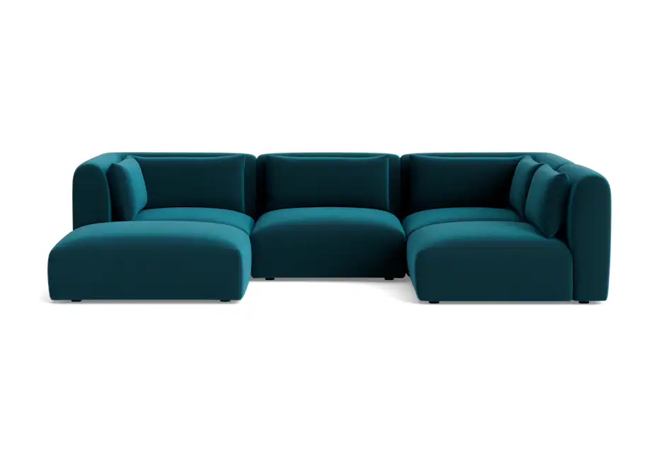 carin modular sofa bumper sectional royale peacock