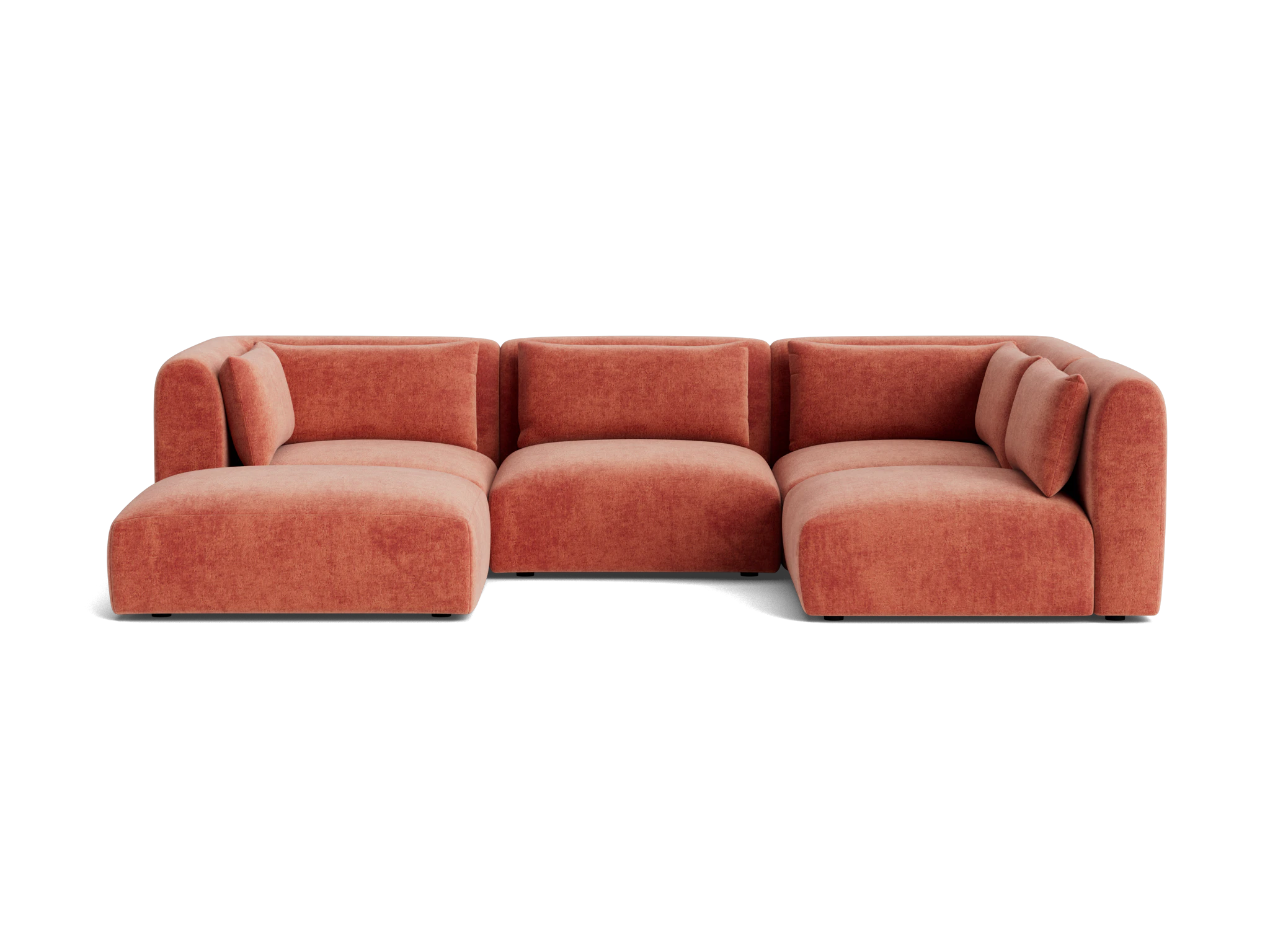 carin modular sofa bumper sectional plush terra rose