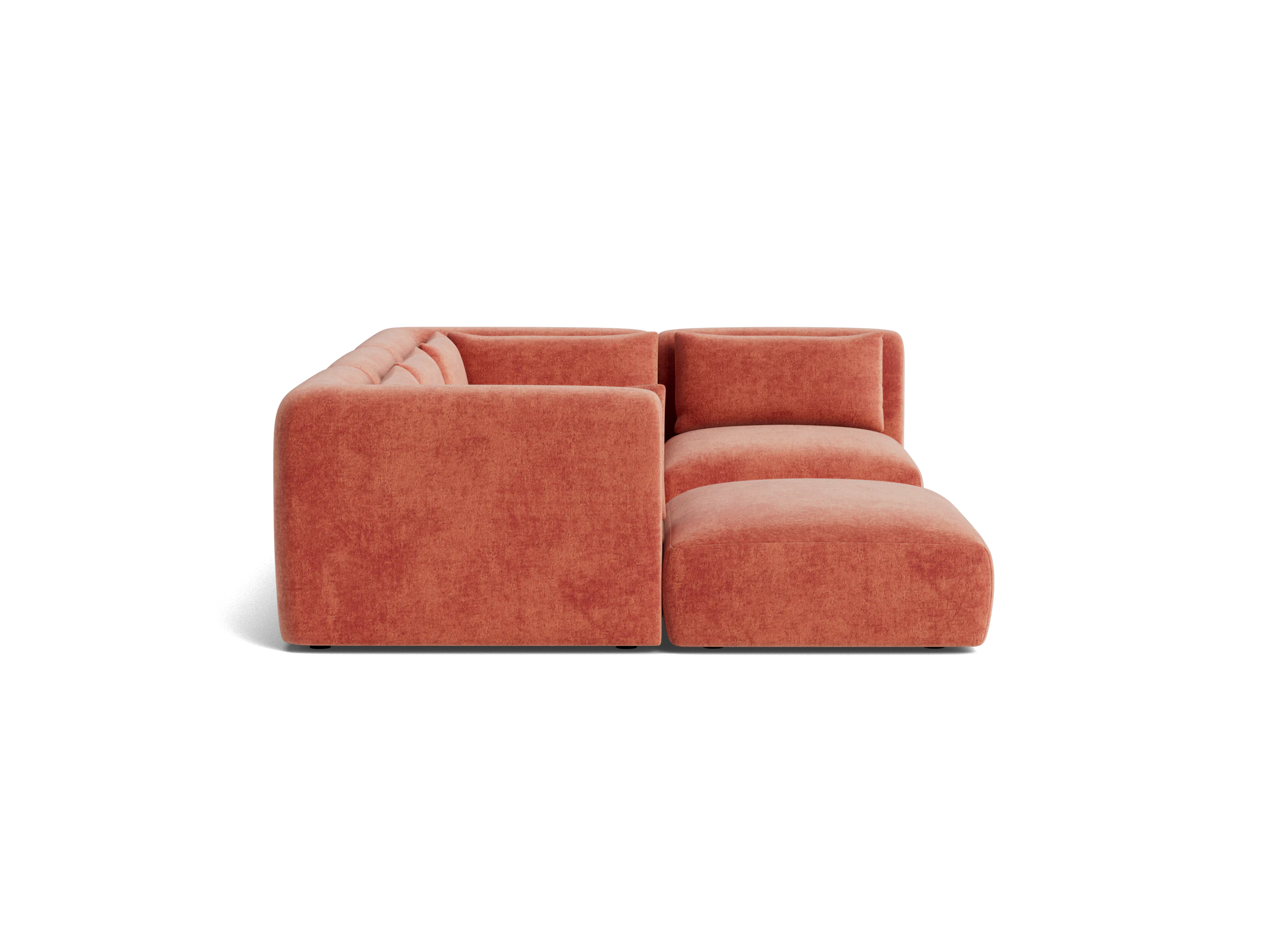 carin modular sofa bumper sectional plush terra rose