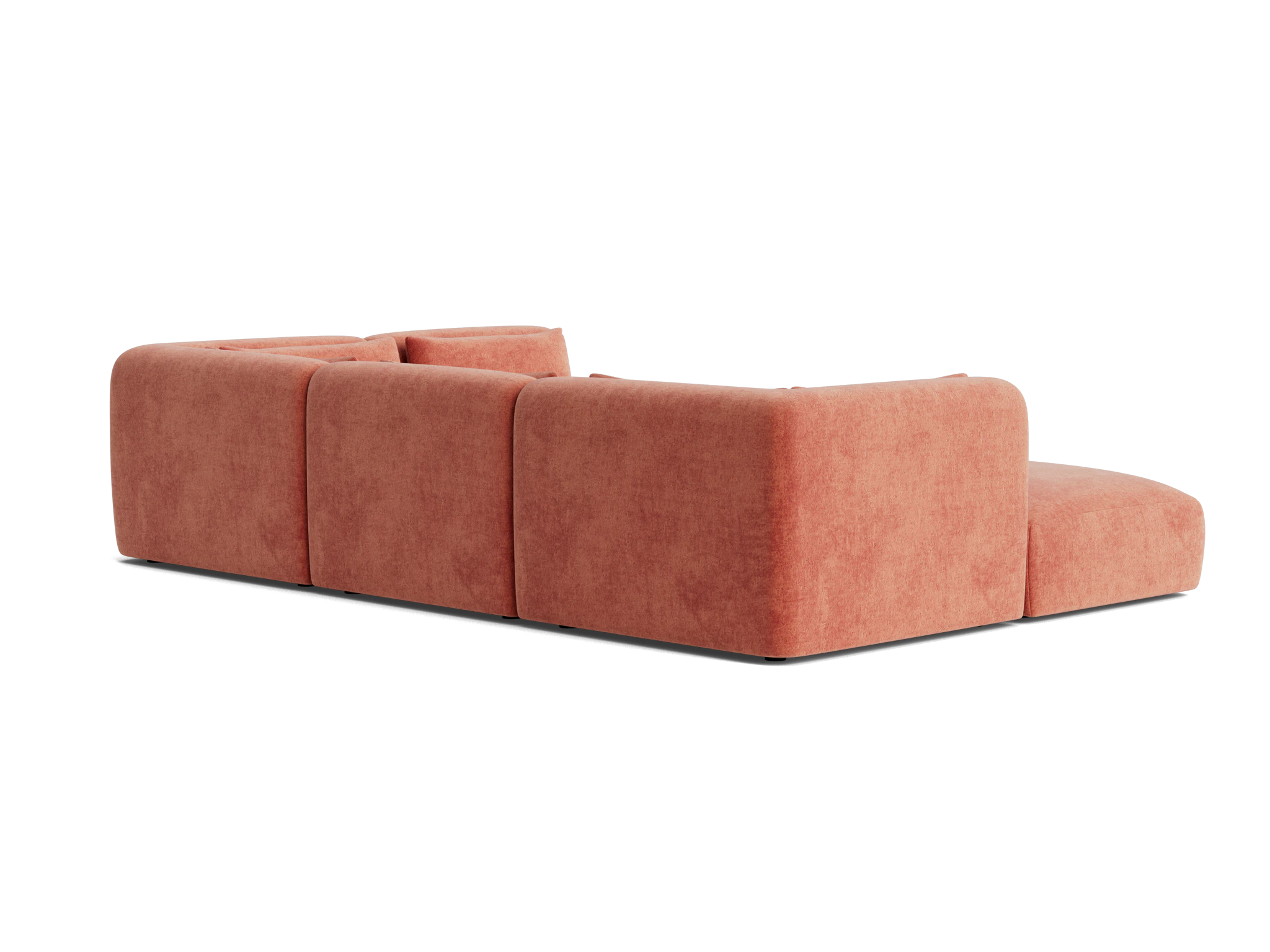 carin modular sofa bumper sectional plush terra rose